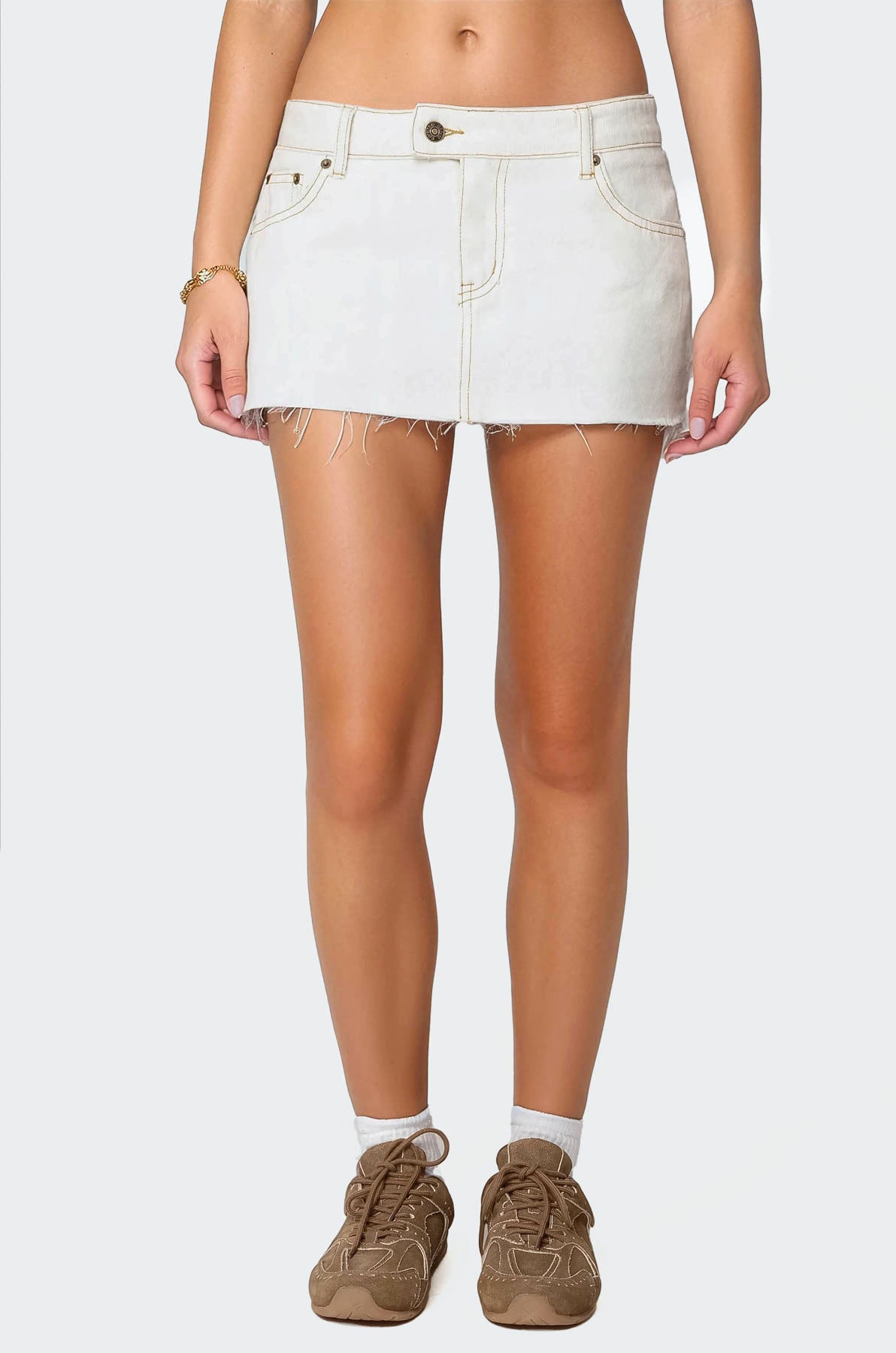 Bow Denim Mini Skort-Milans Time