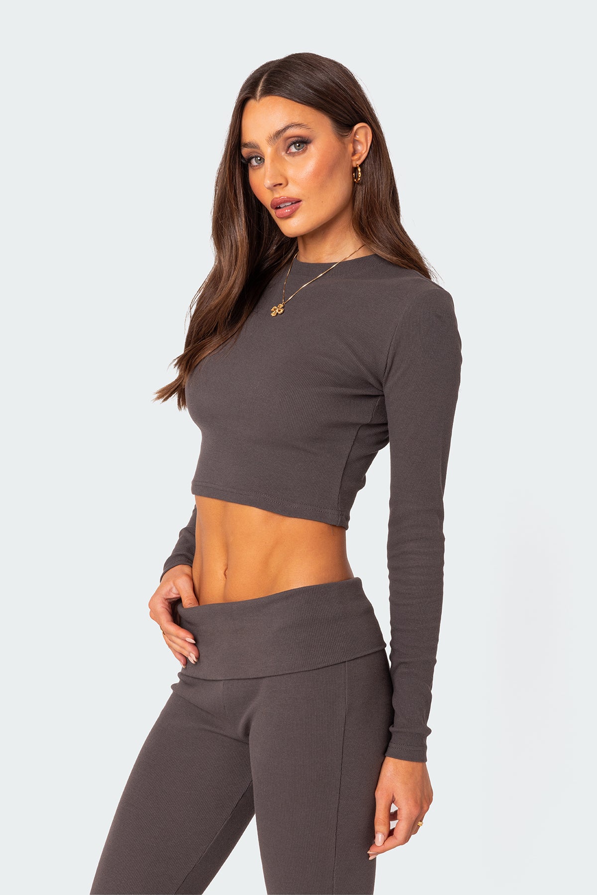 Coffee Break Ribbed Top-Milans Time