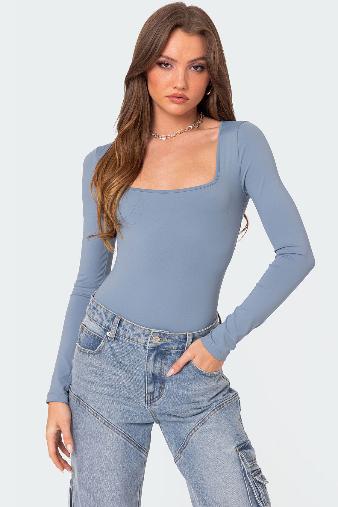Joanna Square Neck Bodysuit-Milans Time