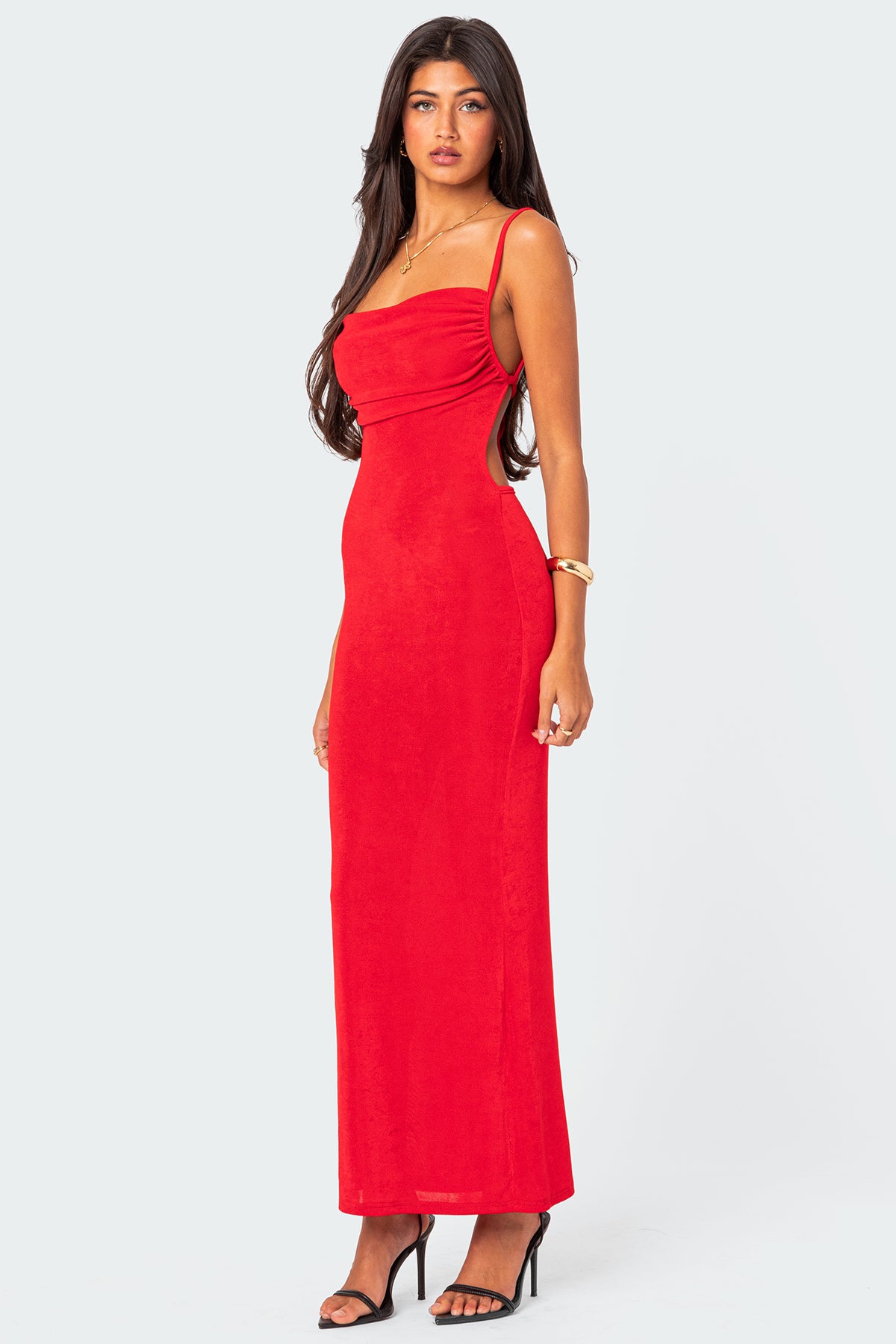Clea Open Back Maxi Dress-Milans Time