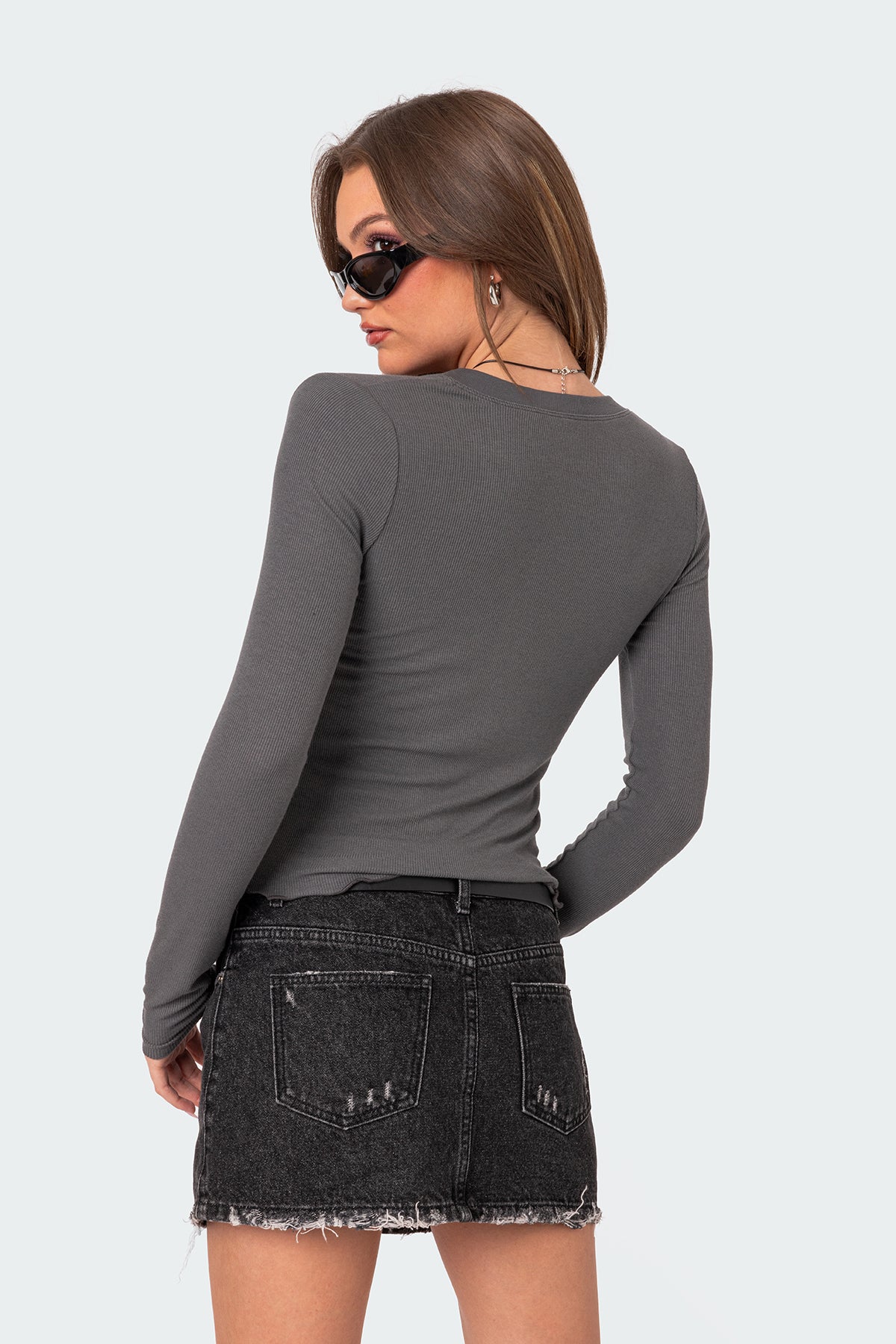 Emerson Button V Neck Top-Milans Time