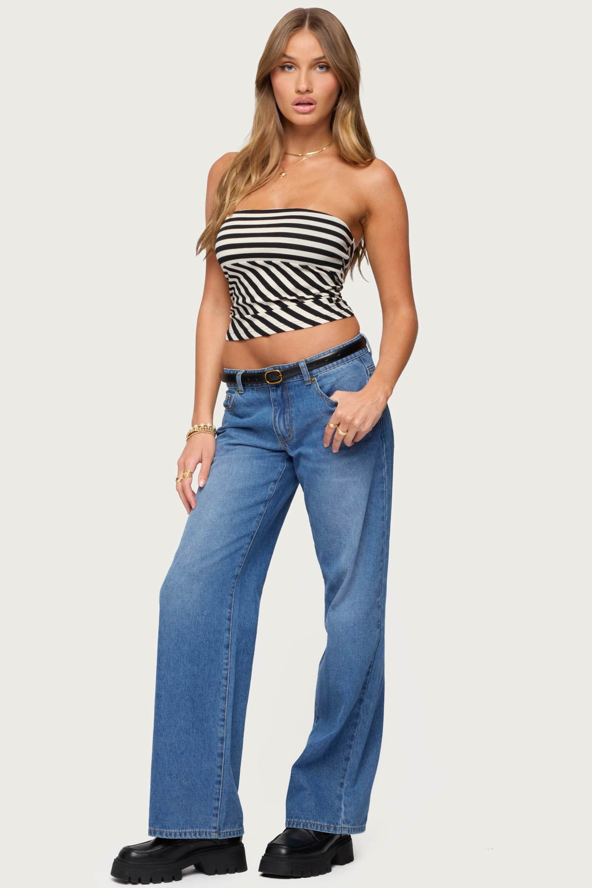 Betsana Striped Tube Top-Milans Time