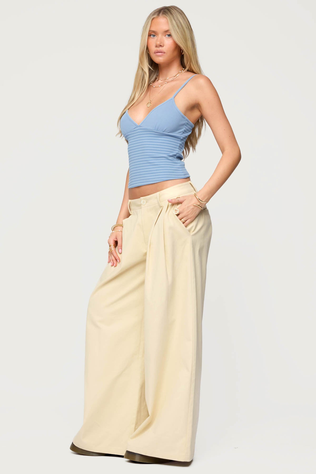 Hemsley Striped Ribbed Tank Top-Milans Time