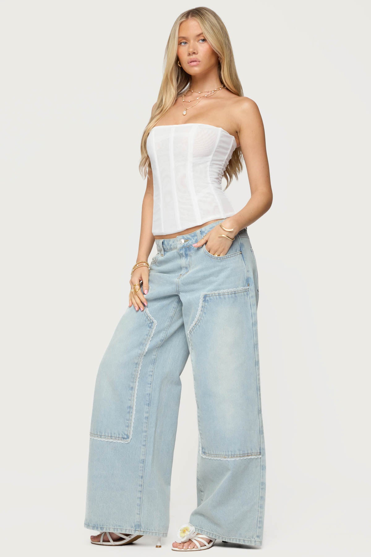 Teela Lacey Low Rise Baggy Carpenter Jeans-Milans Time