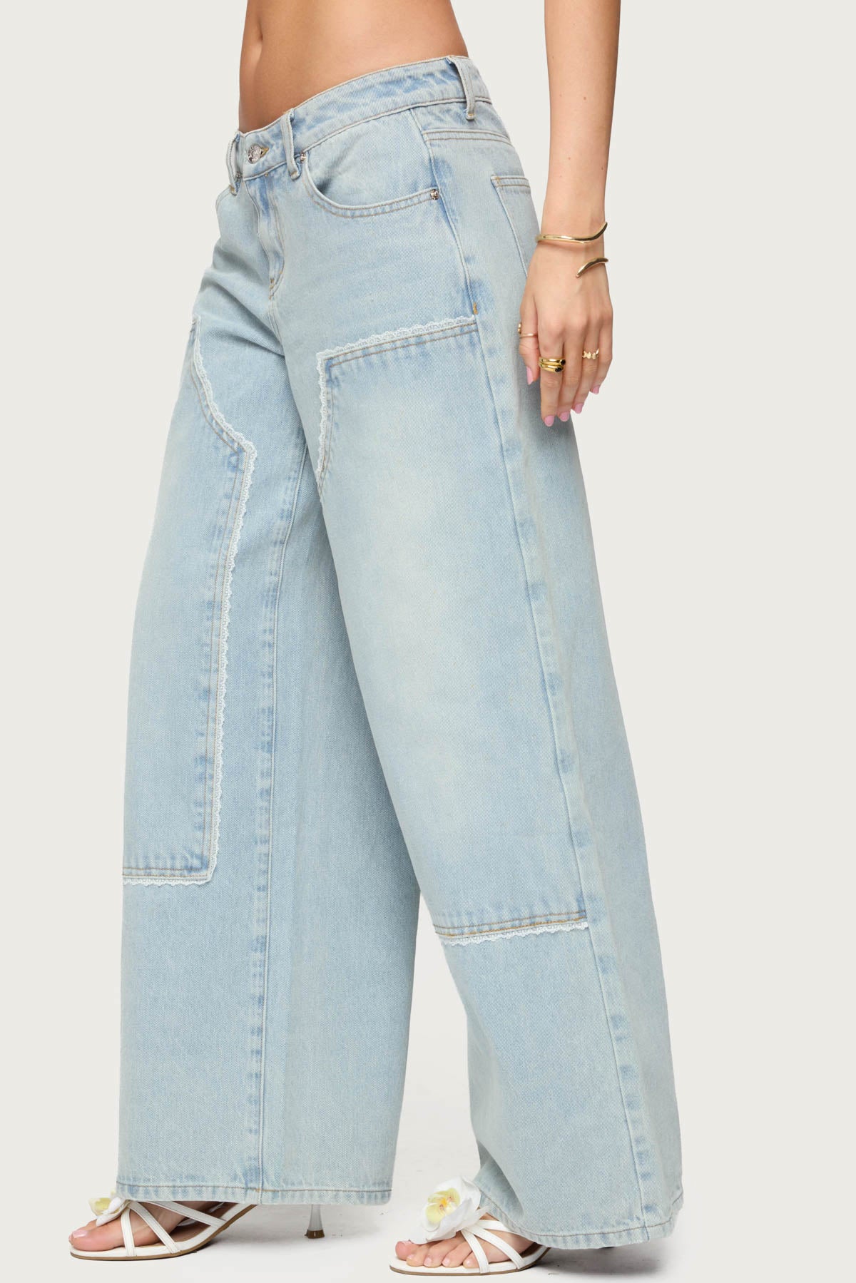 Teela Lacey Low Rise Baggy Carpenter Jeans-Milans Time