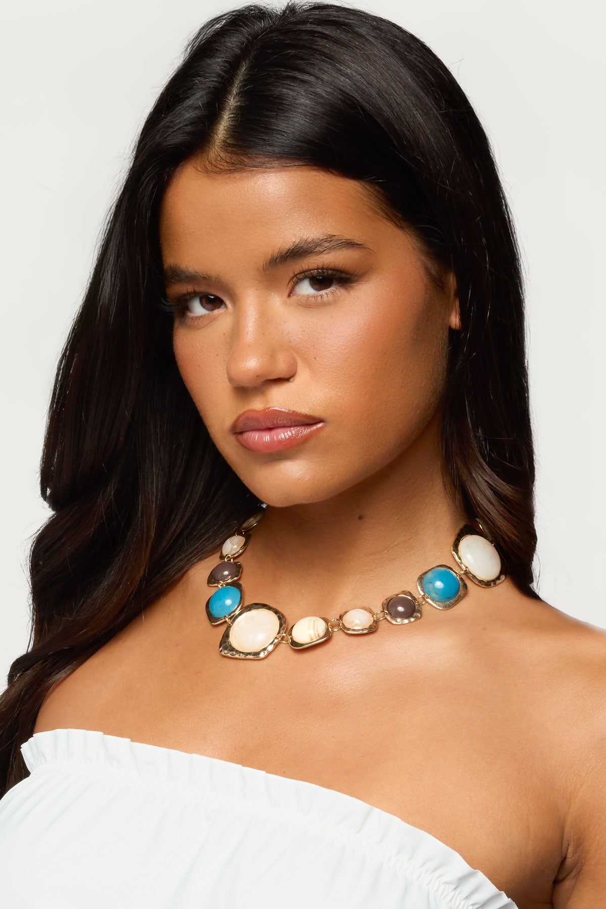 Mixed Stone Necklace-Milans Time