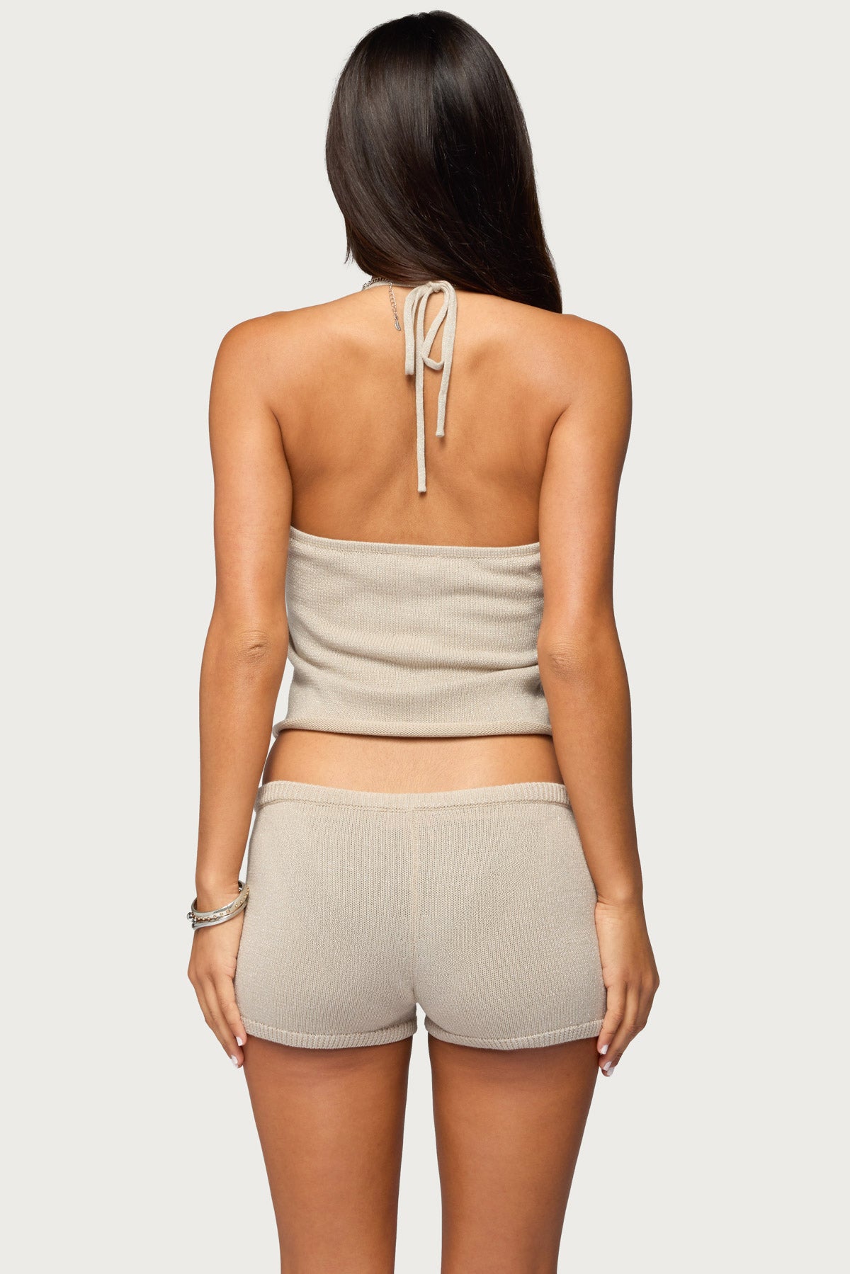 Nicca Iridescent Knit Halter Top-Milans Time