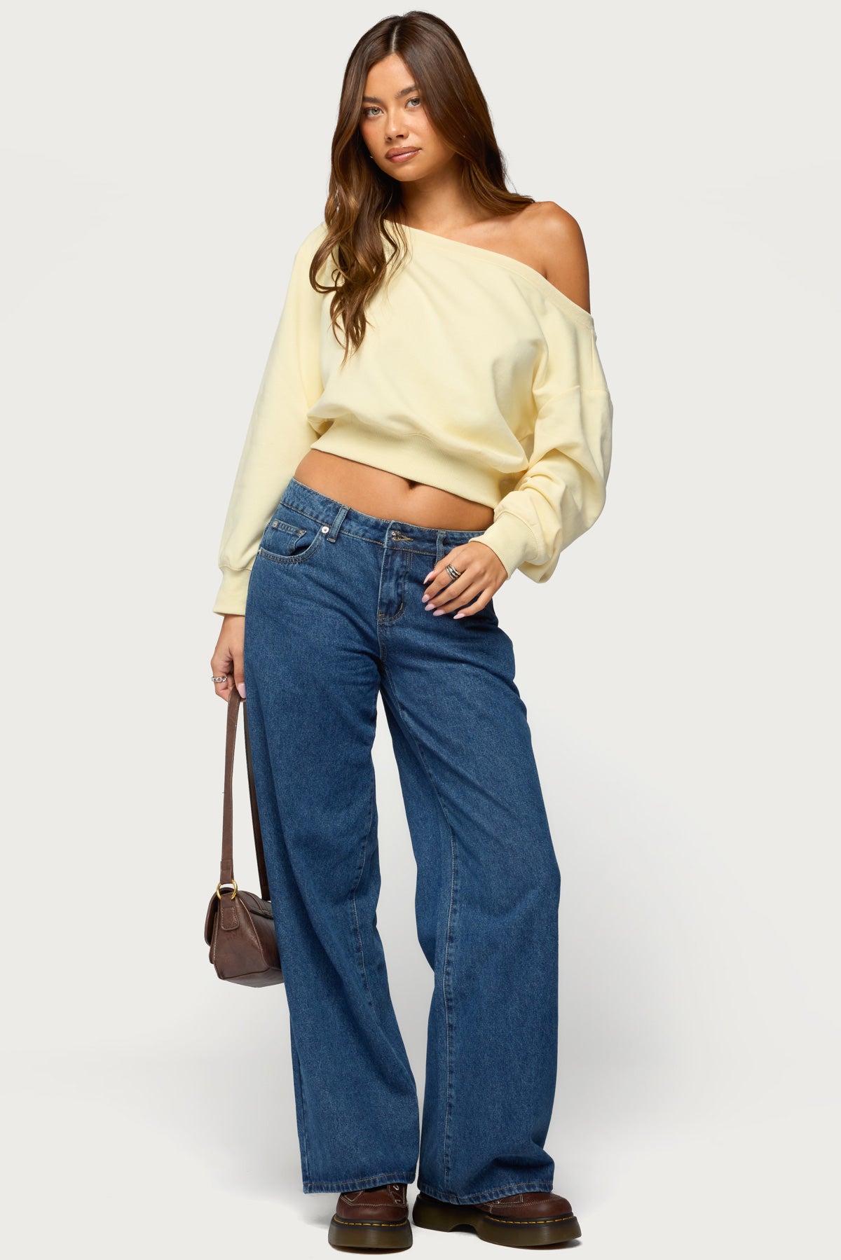 Christy Off Shoulder Sweatshirt-Milans Time