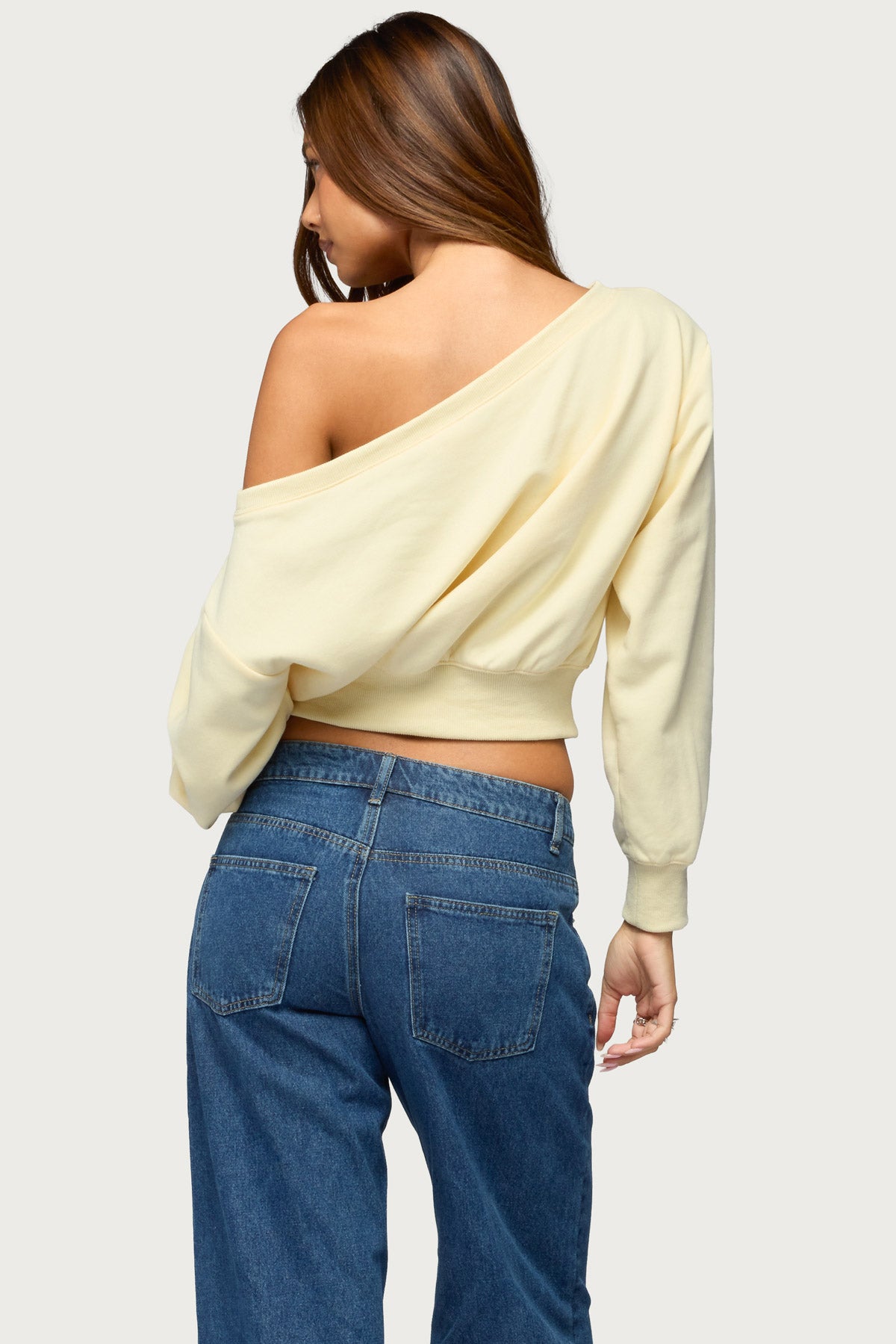 Christy Off Shoulder Sweatshirt-Milans Time