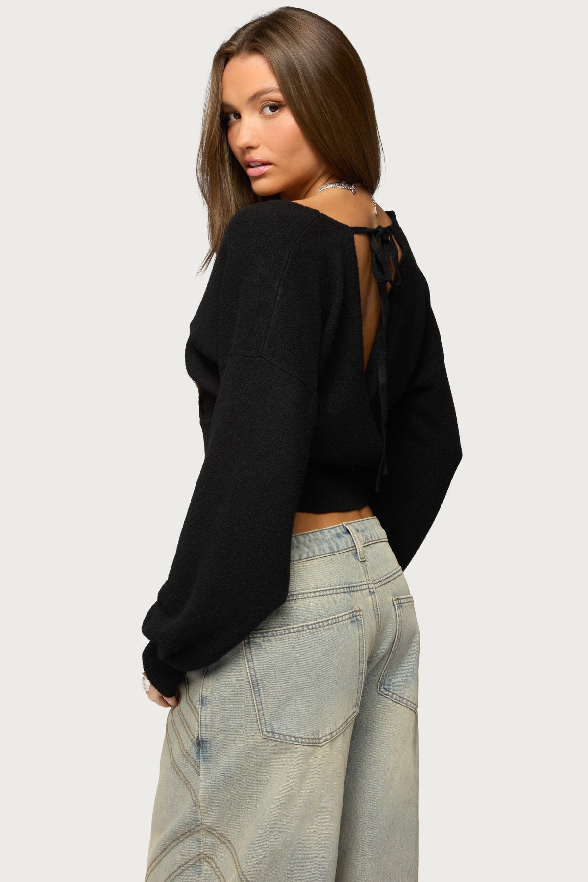 Lillia V Neck Wrap Sweater-Milans Time