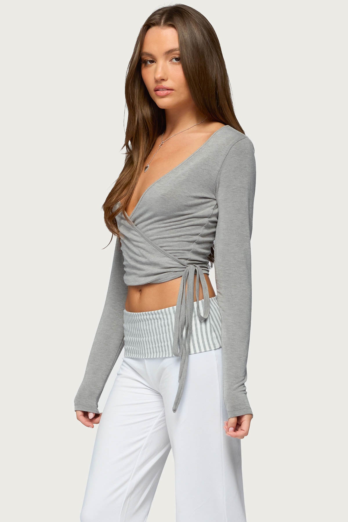 Malenna Wrap Top-Milans Time