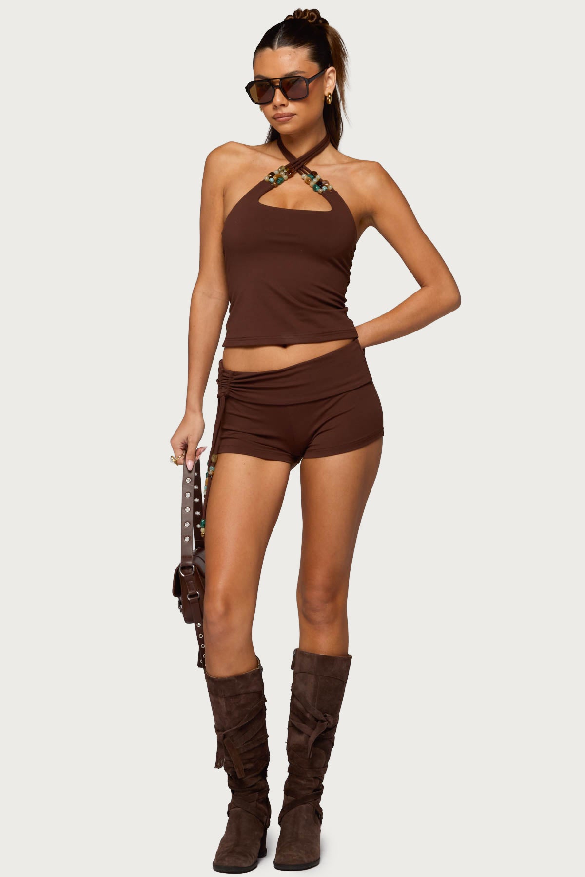 Thia Bead Halter Top-Milans Time