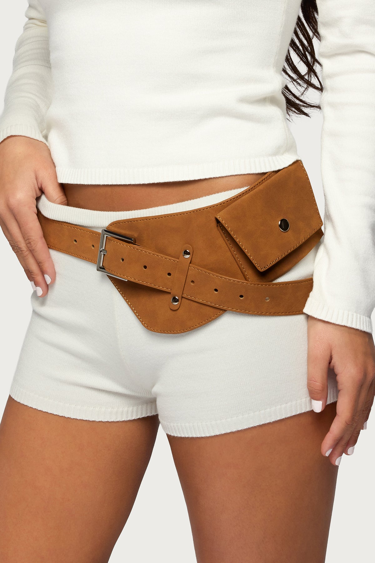 Faux Suede Utility Belt-Milans Time