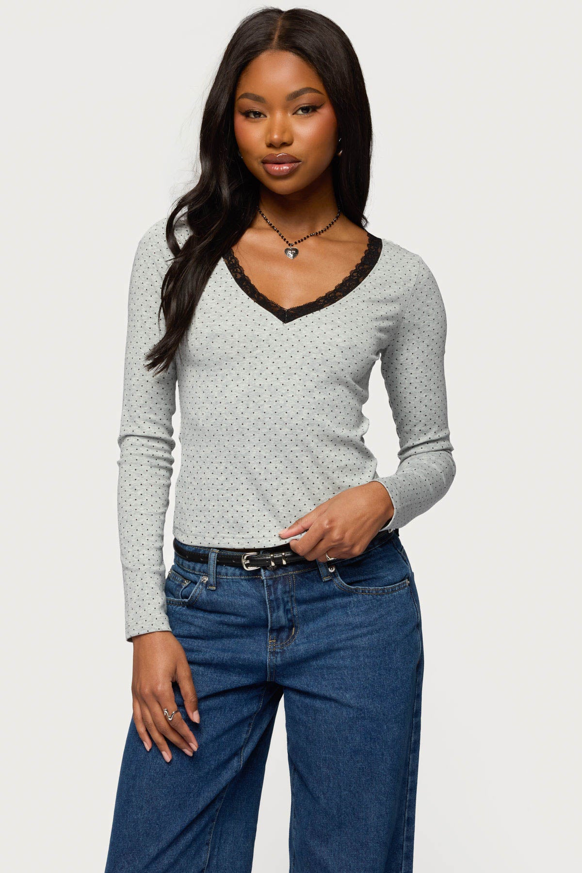 Morah Lacey Polka Dot Top-Milans Time