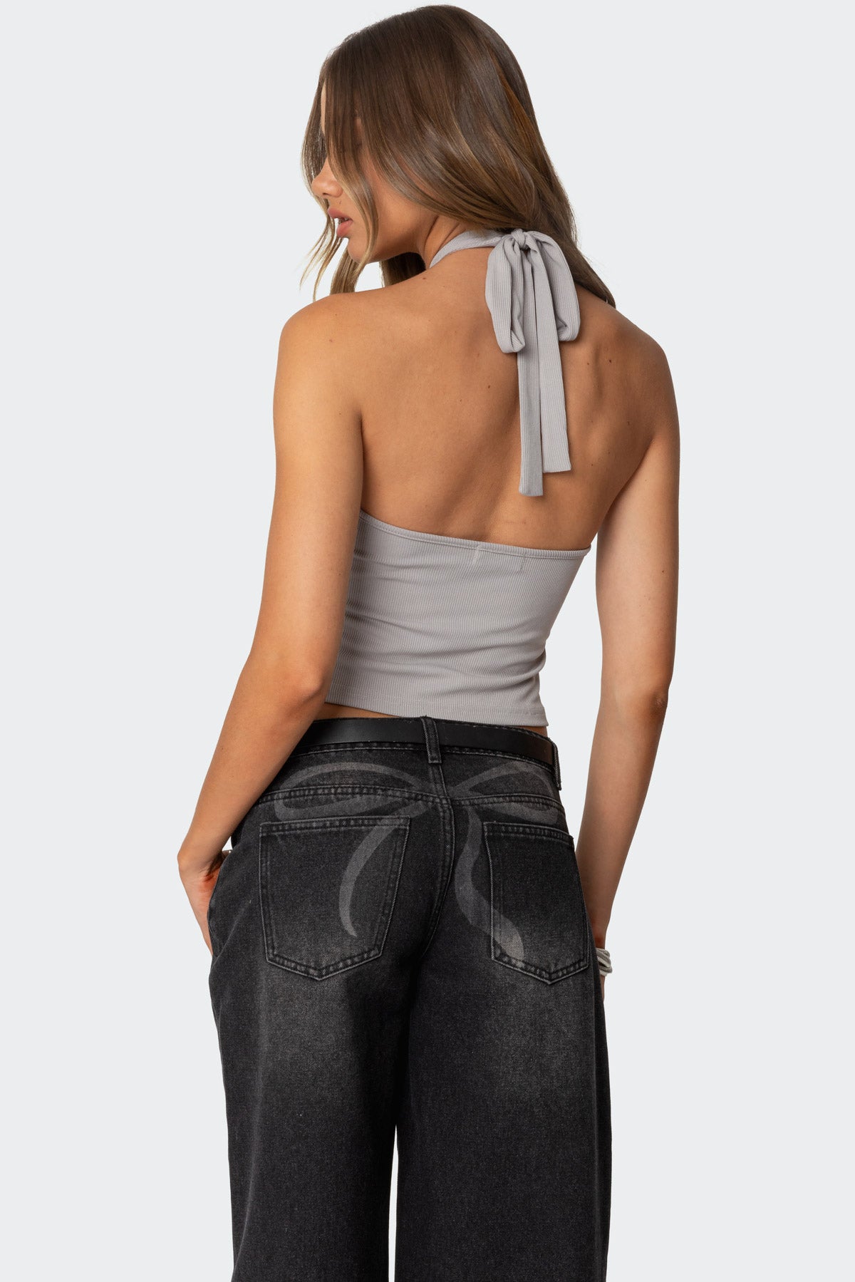 Reissa Criss Cross Halter Top-Milans Time