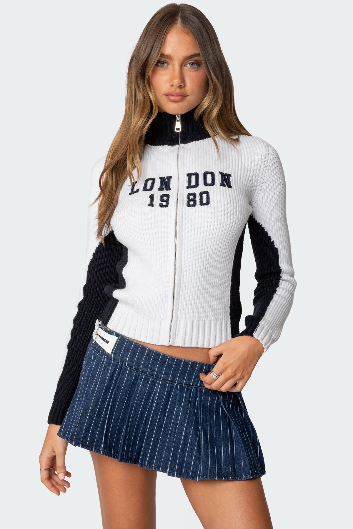 London High Neck Cardigan-Milans Time