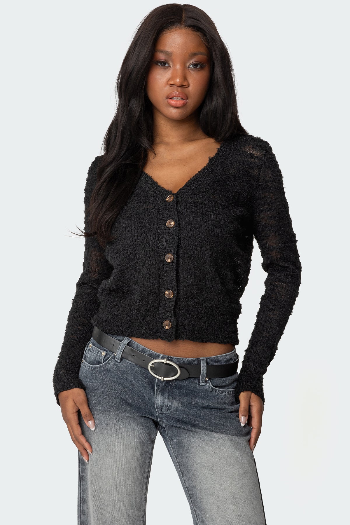 Georgie Textured Knit Cardigan-Milans Time