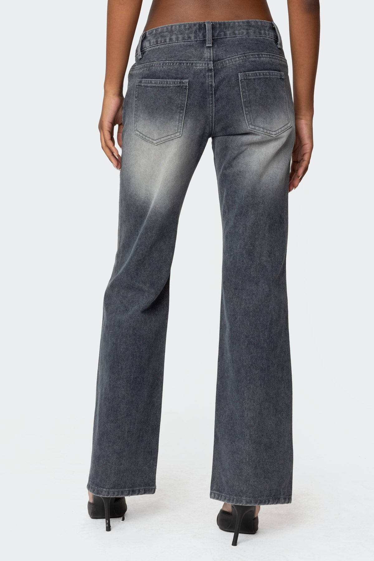 Alysse Washed Low Rise Bootcut Jeans-Milans Time
