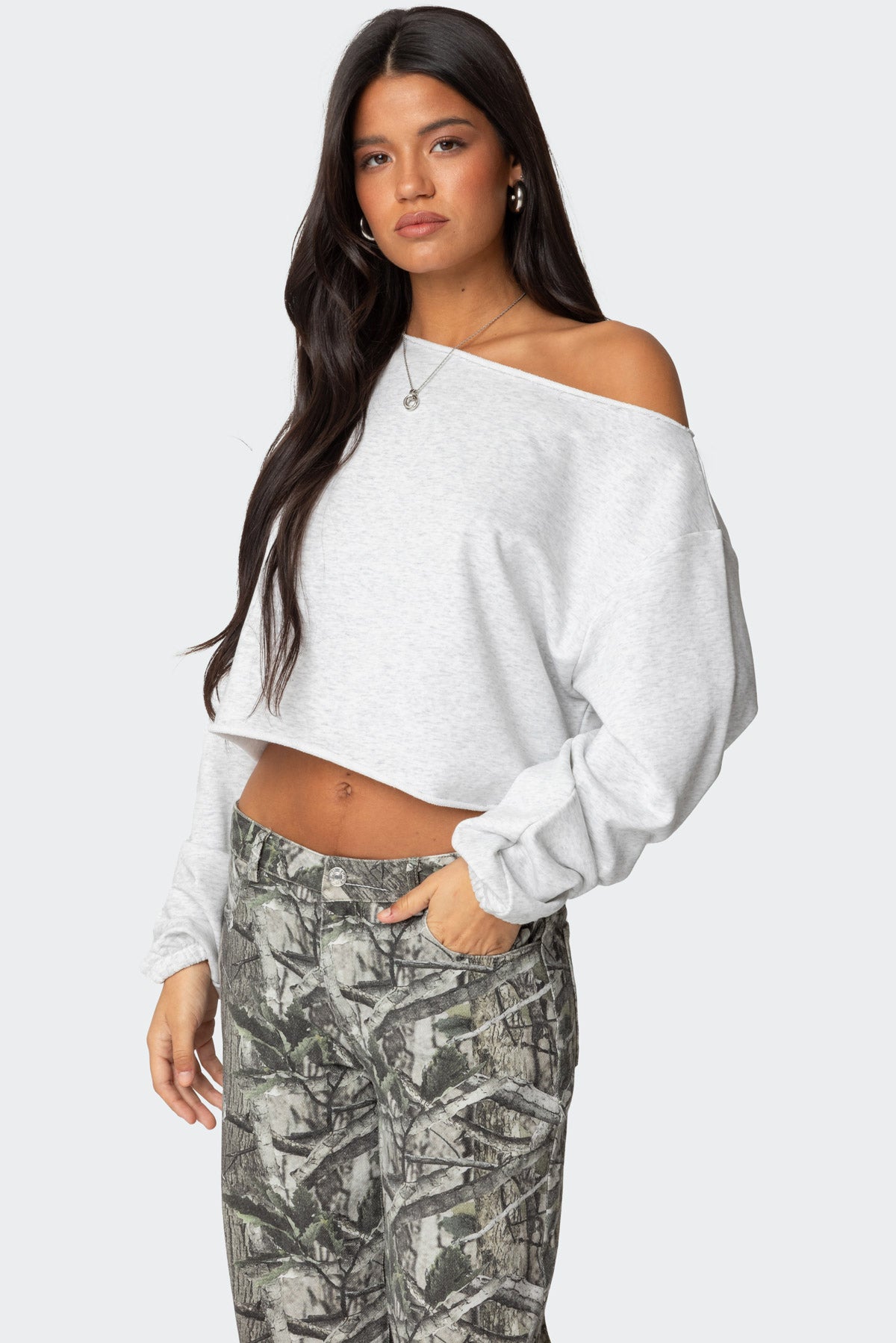 Aveline Off Shoulder Light Sweatshirt-Milans Time
