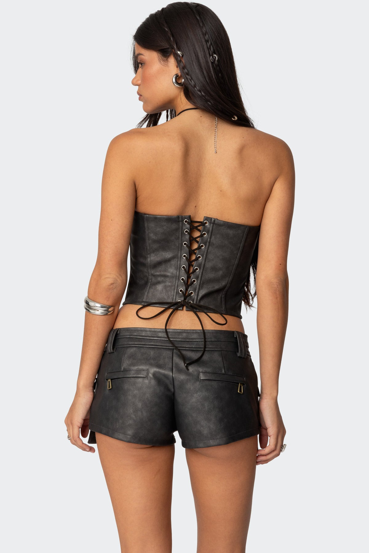 Ryan Faux Leather Cargo Corset-Milans Time