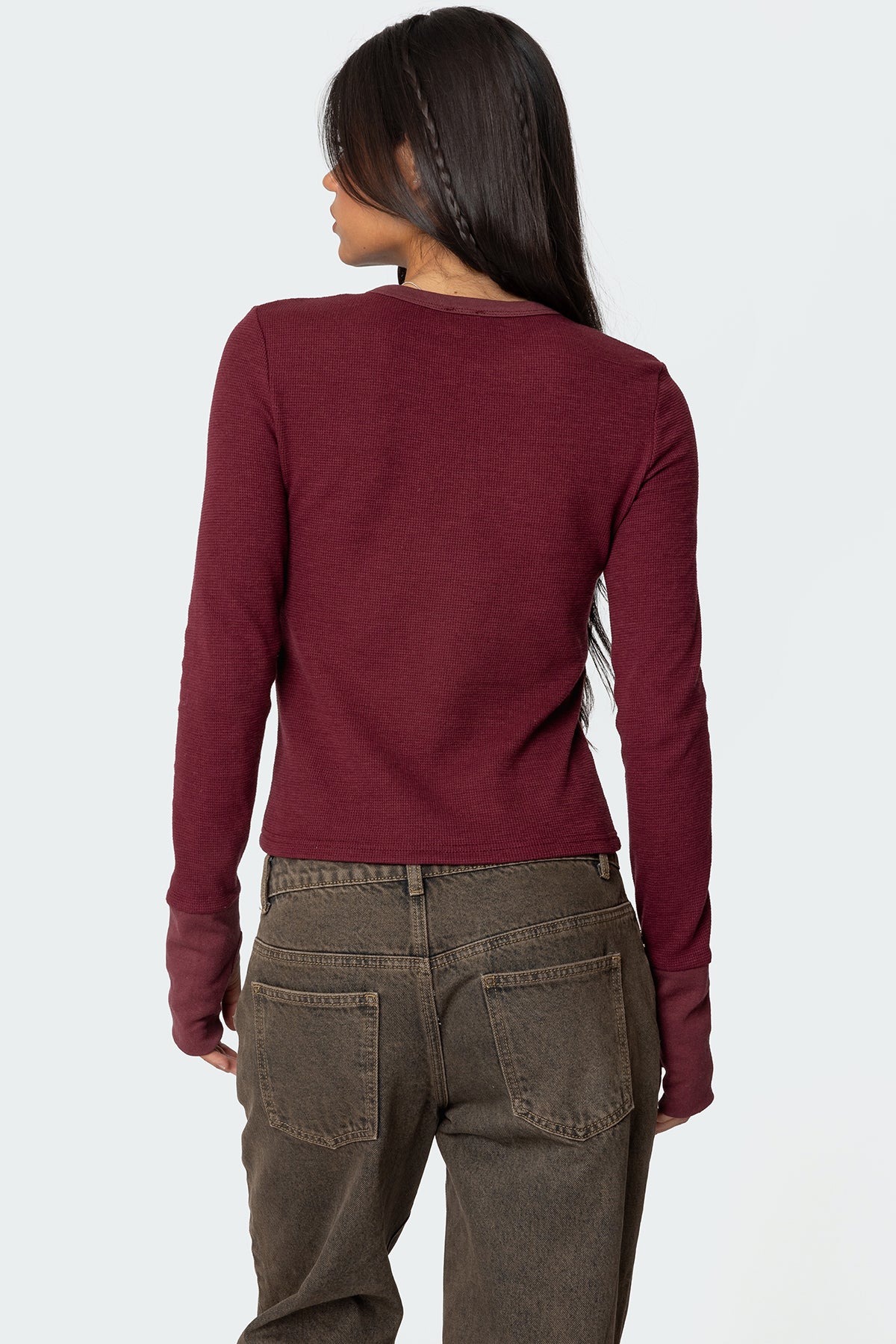 Waffle Long Sleeve T Shirt-Milans Time