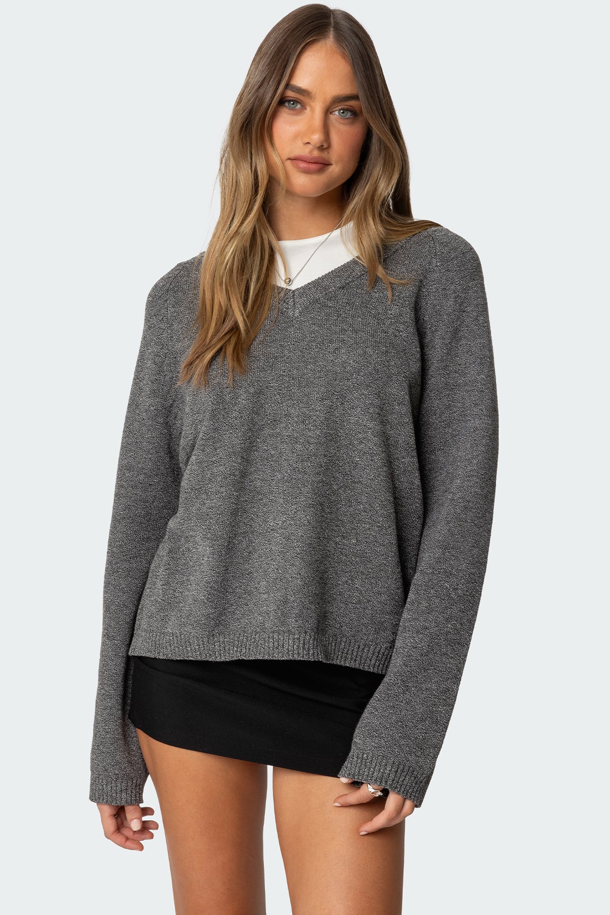 Martha Oversized V Neck Sweater-Milans Time