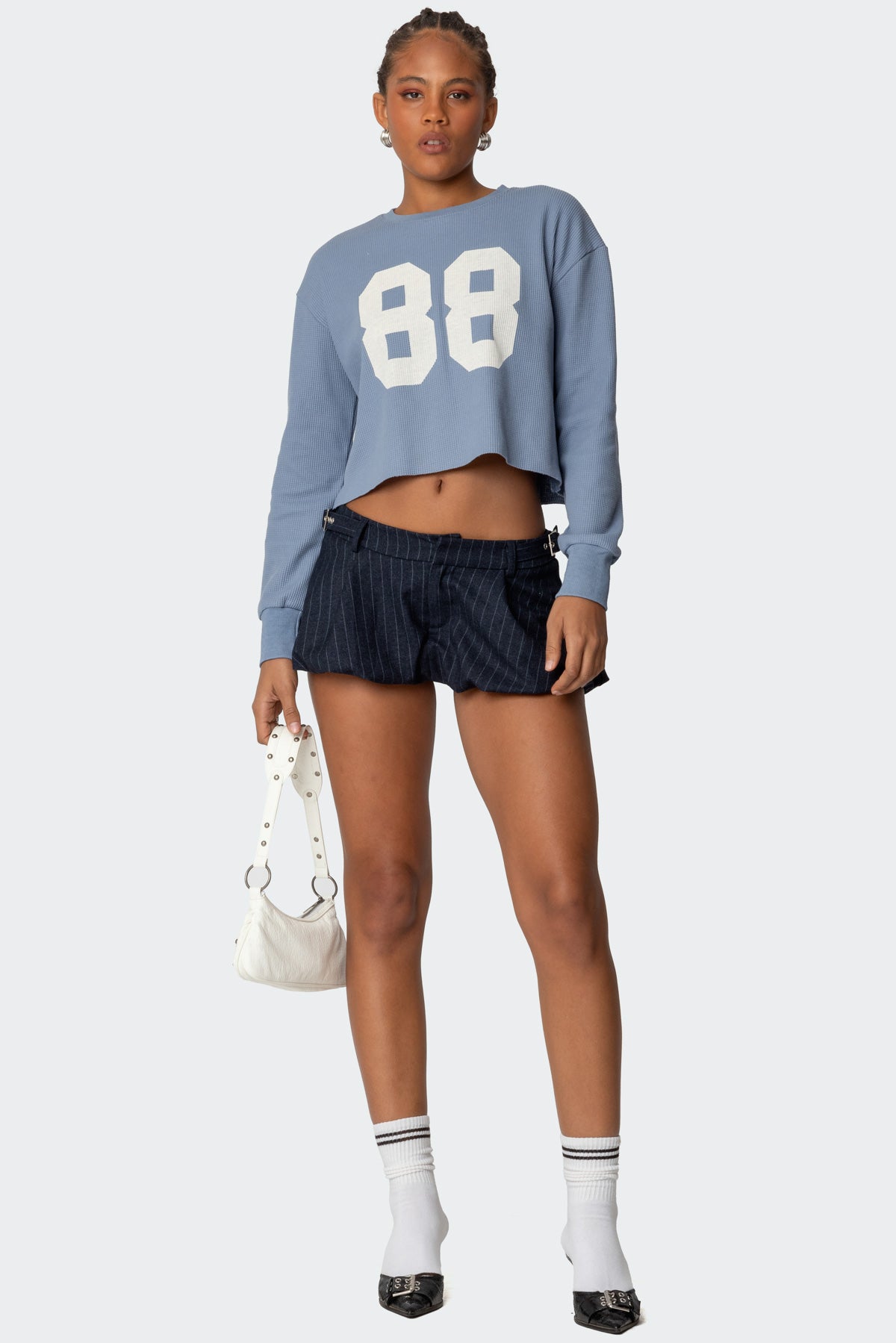 88 Waffle Long Sleeve T Shirt-Milans Time