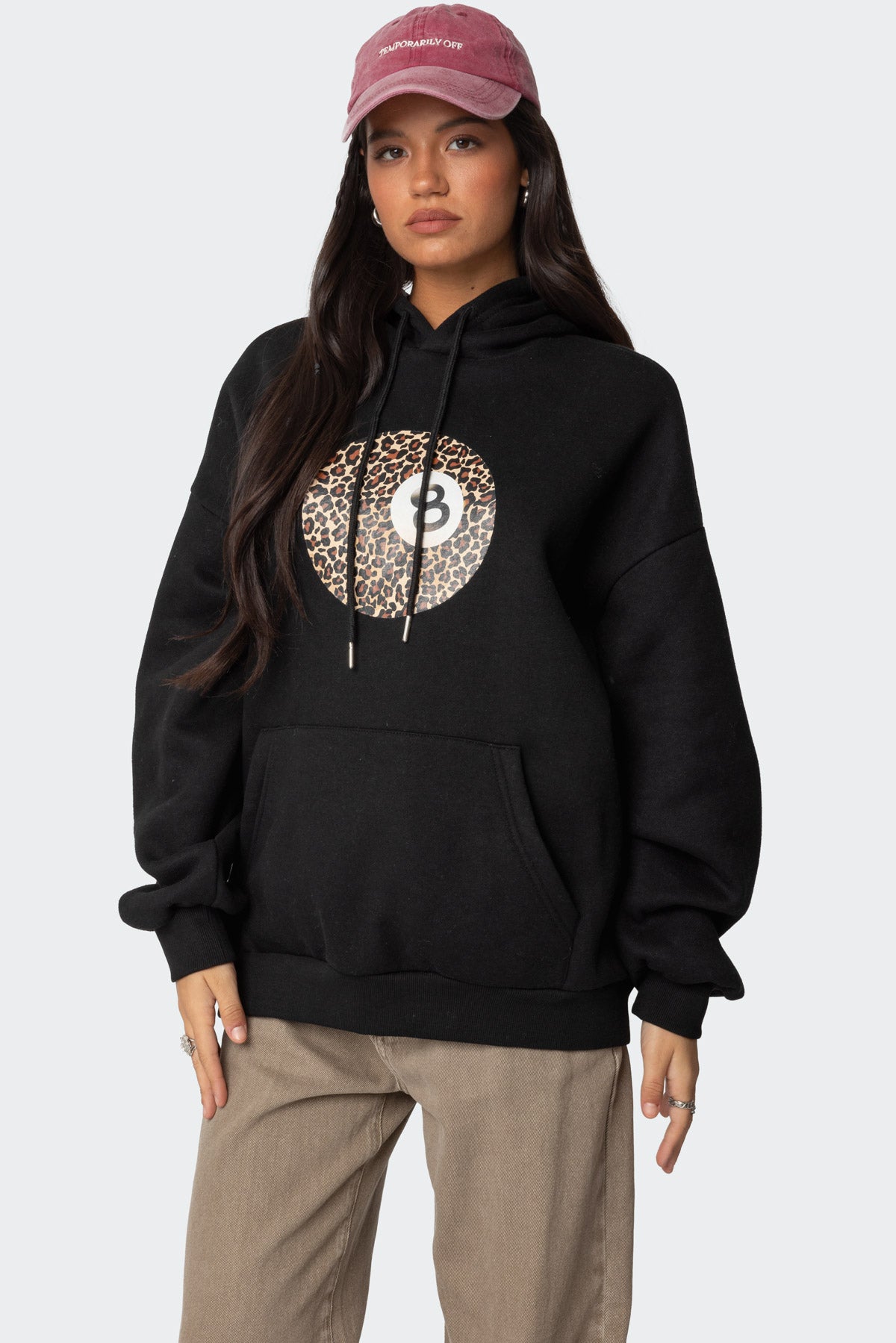 Leopard 8 Oversized Hoodie-Milans Time