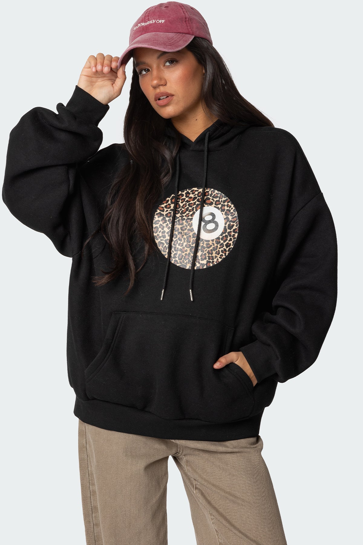 Leopard 8 Oversized Hoodie-Milans Time