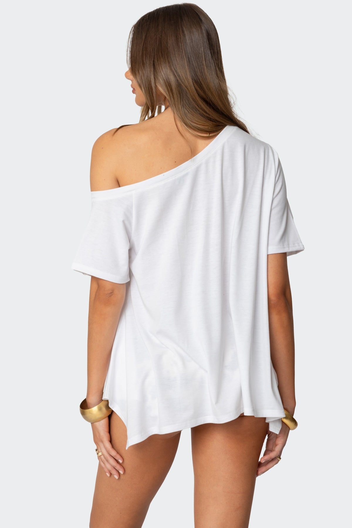 Josy Off Shoulder Handkerchief Top-Milans Time