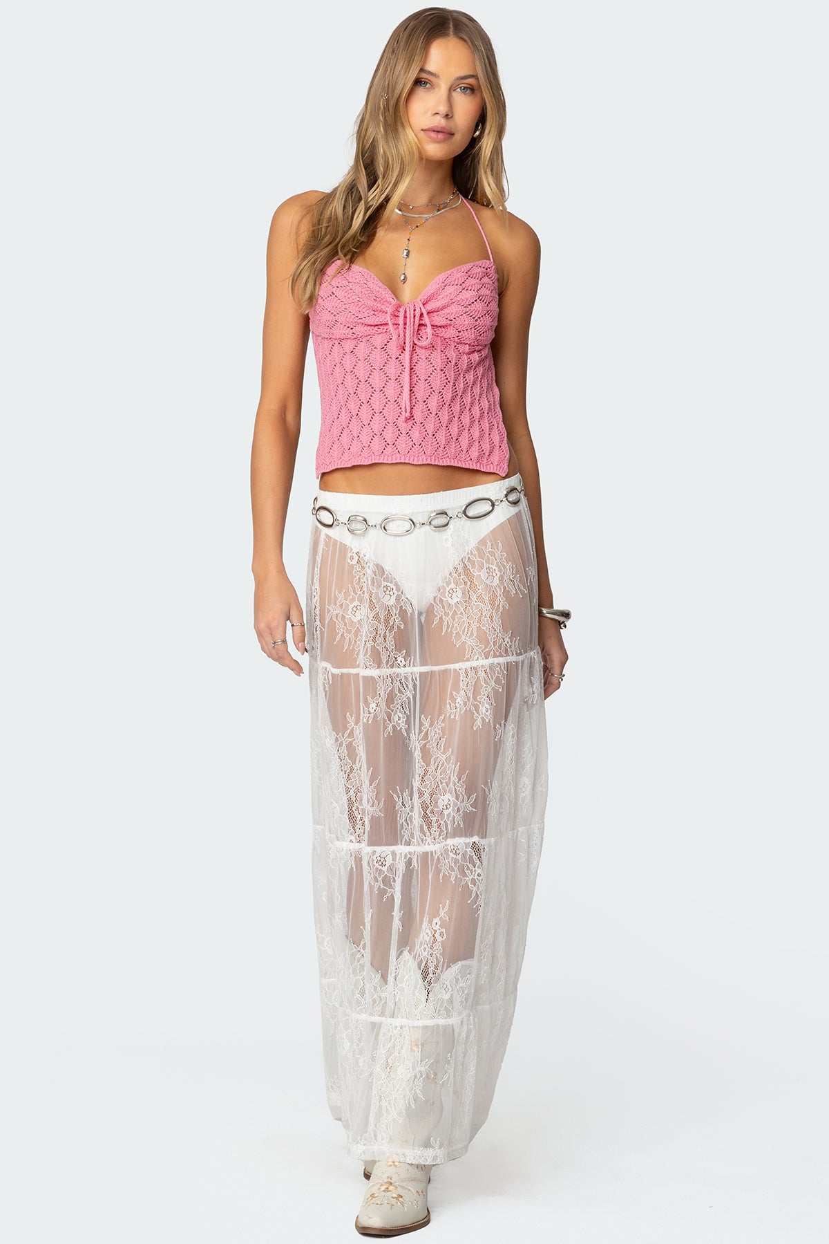 Milli Crochet Backless Top-Milans Time