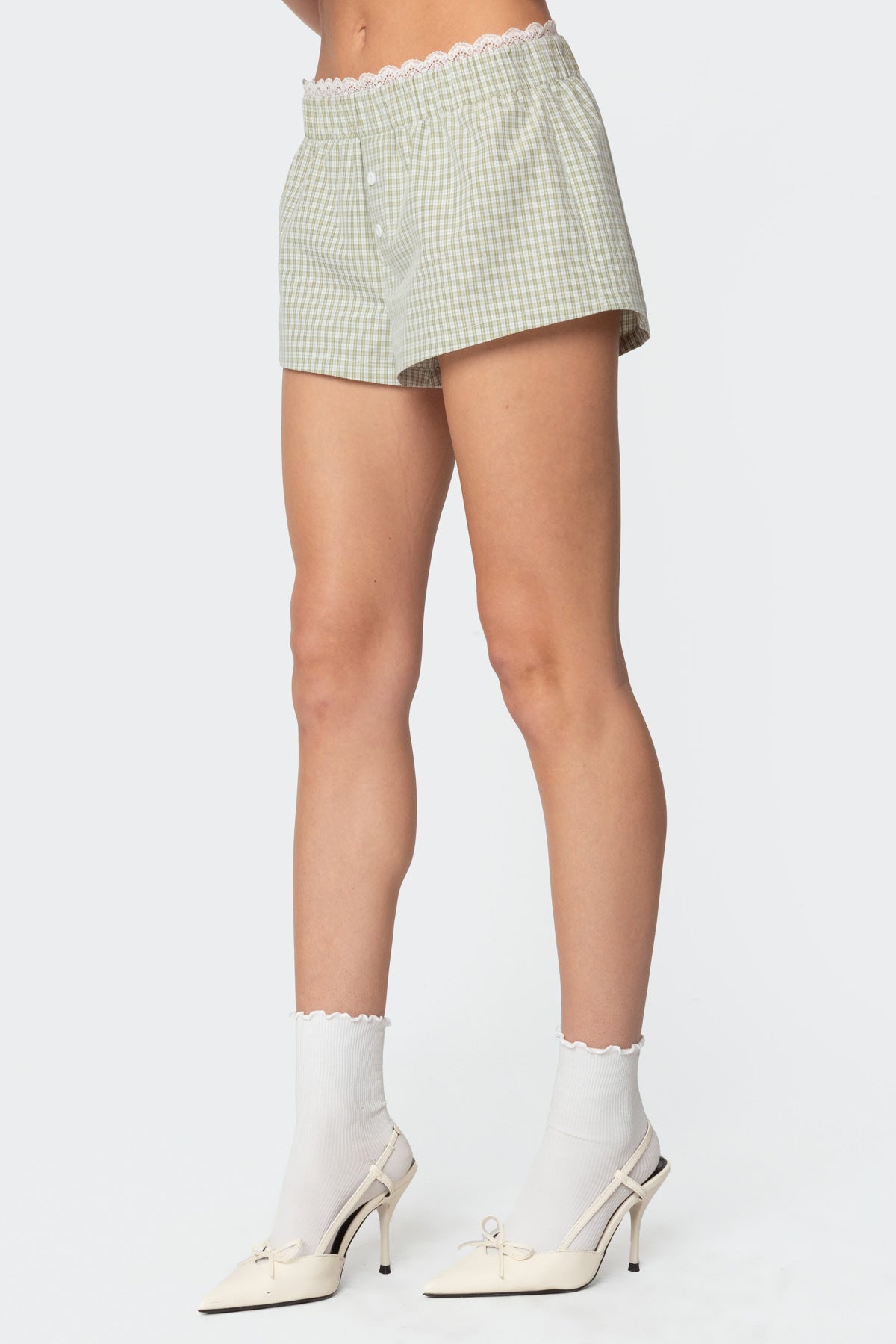 Lenorah Gingham Boxer Shorts-Milans Time