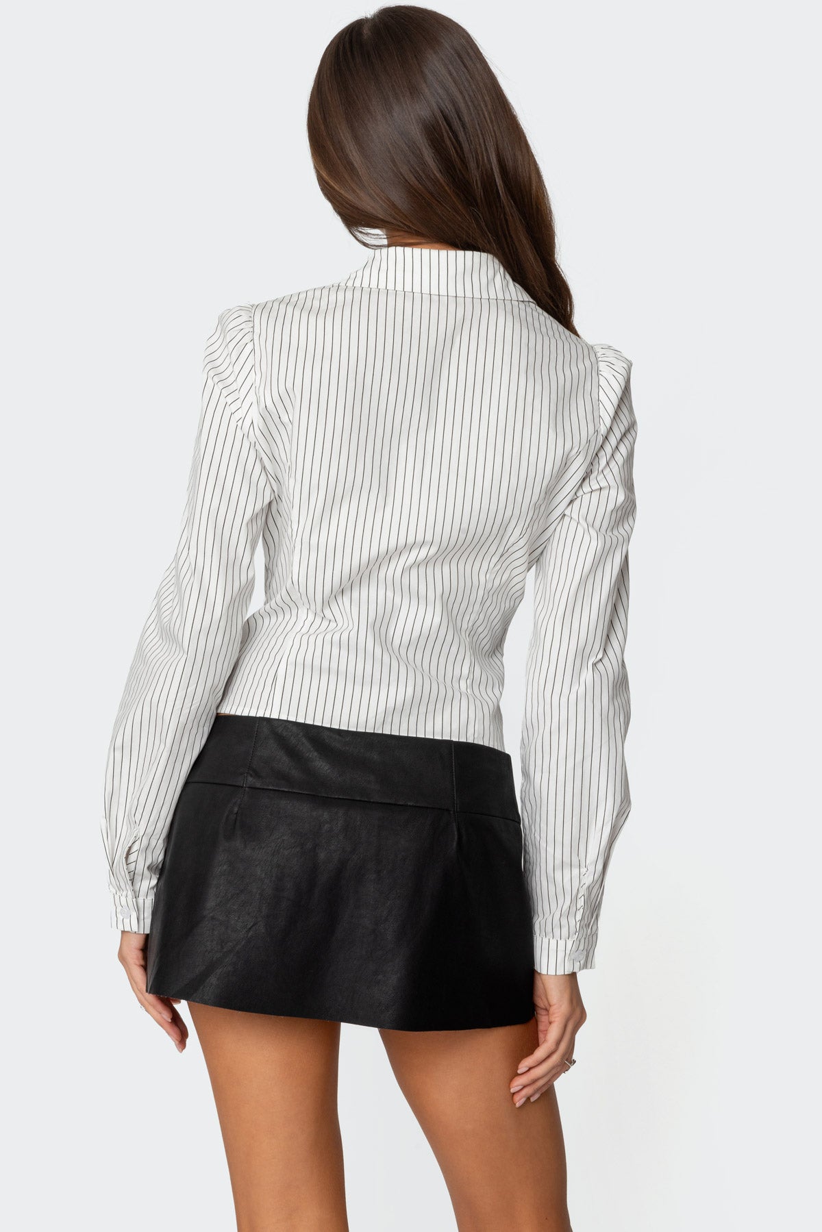 Tailored Pinstripe Button Up Shirt-Milans Time