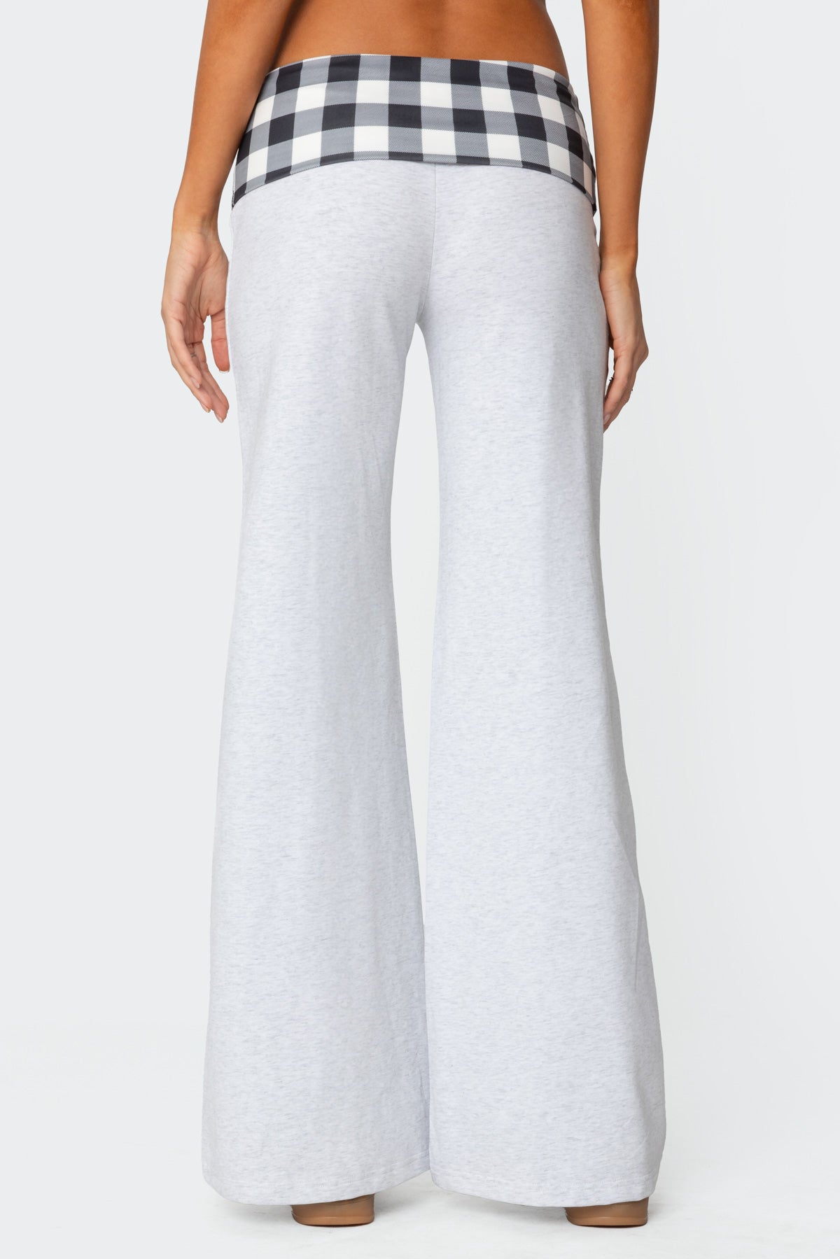 Beth Gingham Fold Over Pants-Milans Time