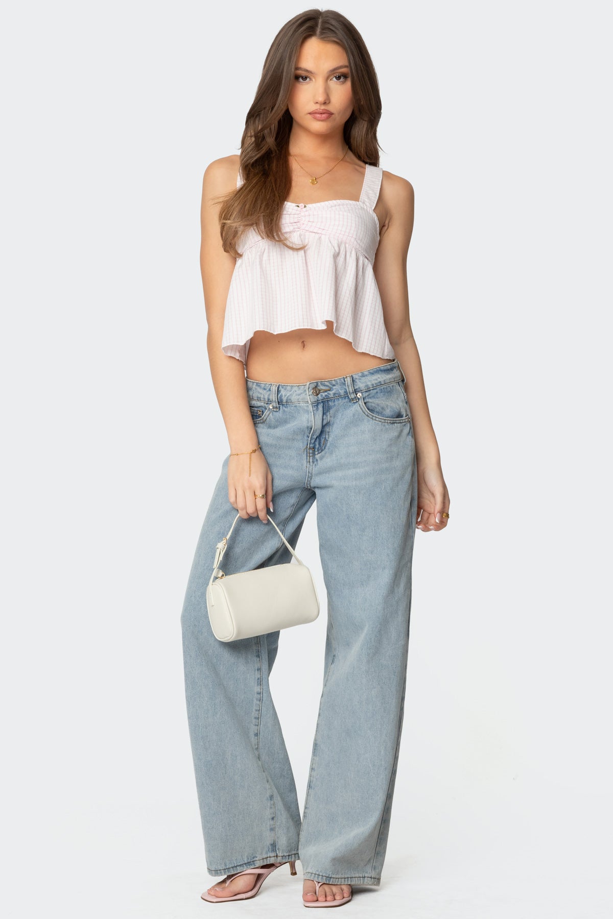 Linn Babydoll Gingham Top-Milans Time