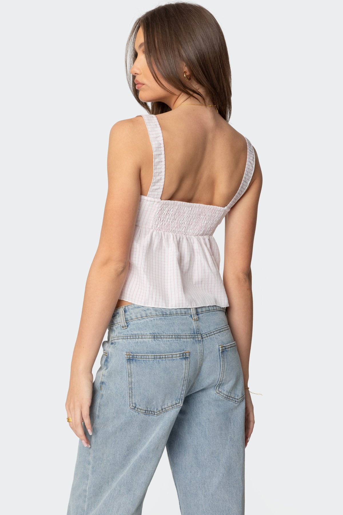 Linn Babydoll Gingham Top-Milans Time