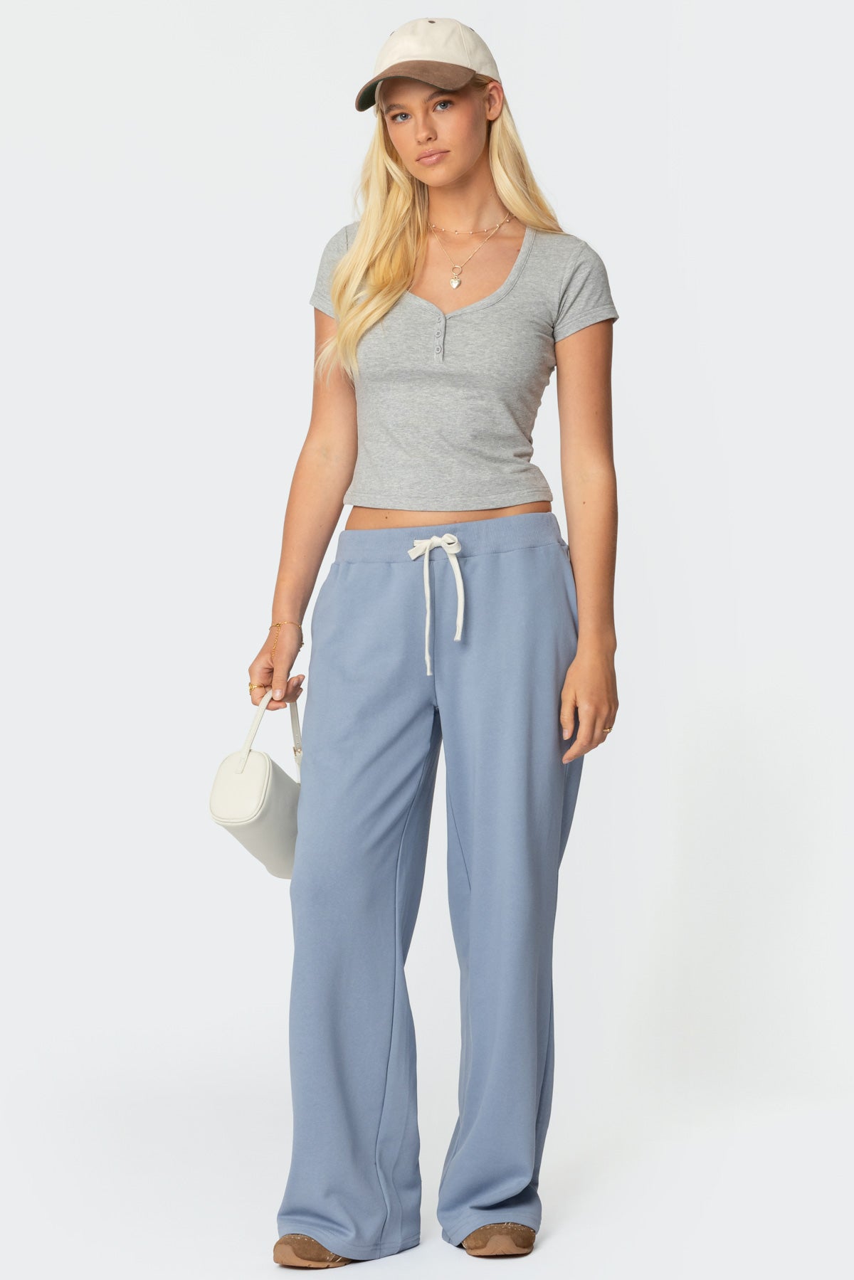 French Terry Straight Leg Sweatpants-Milans Time
