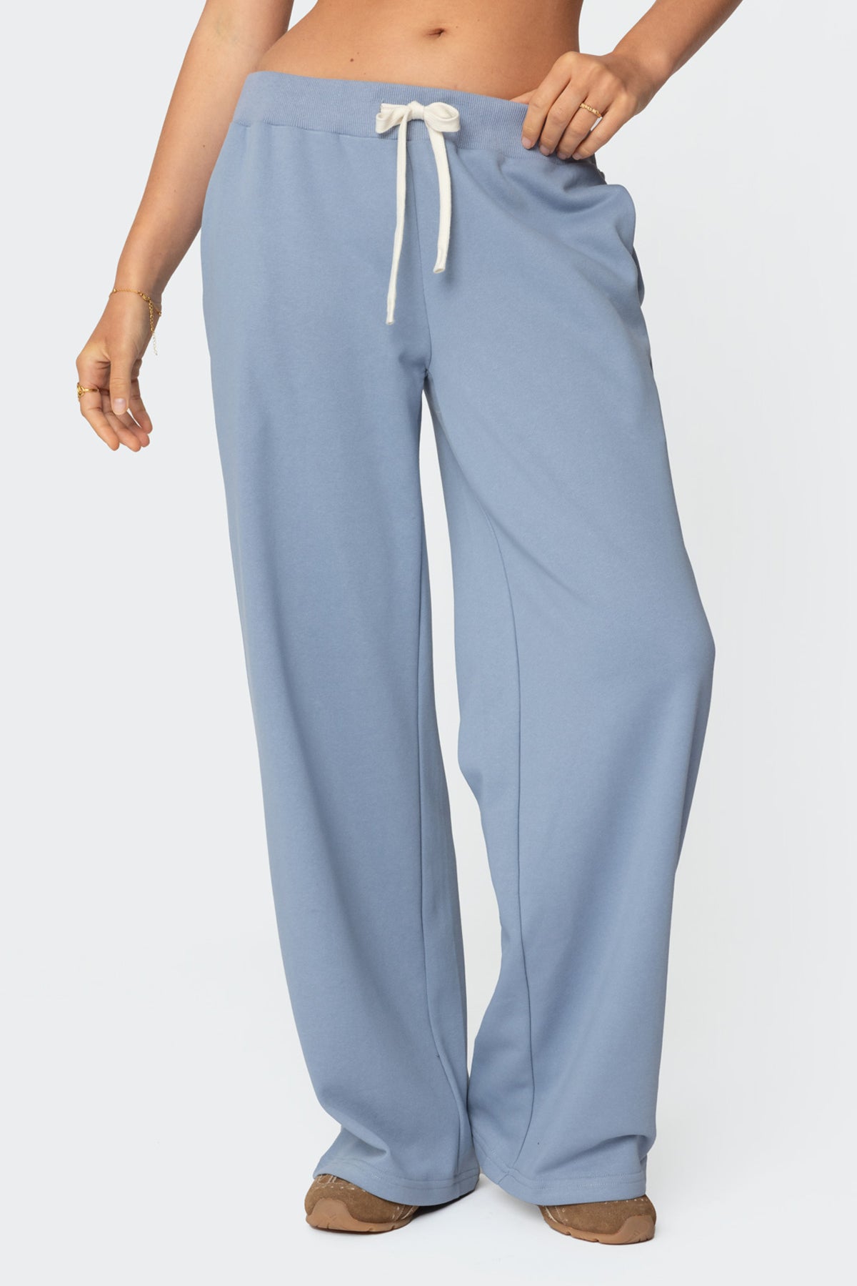 French Terry Straight Leg Sweatpants-Milans Time