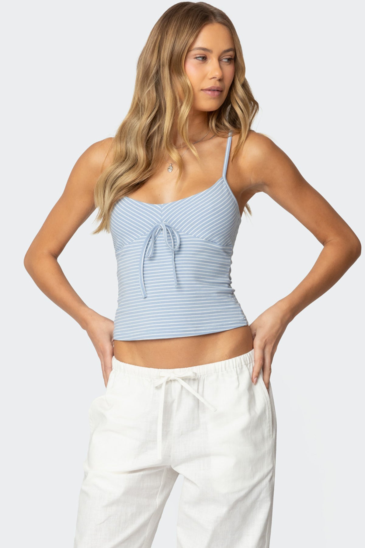 Tova Striped Scoop Tank Top-Milans Time