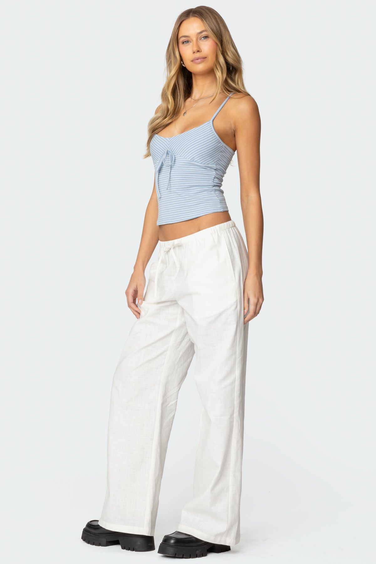 Tova Striped Scoop Tank Top-Milans Time