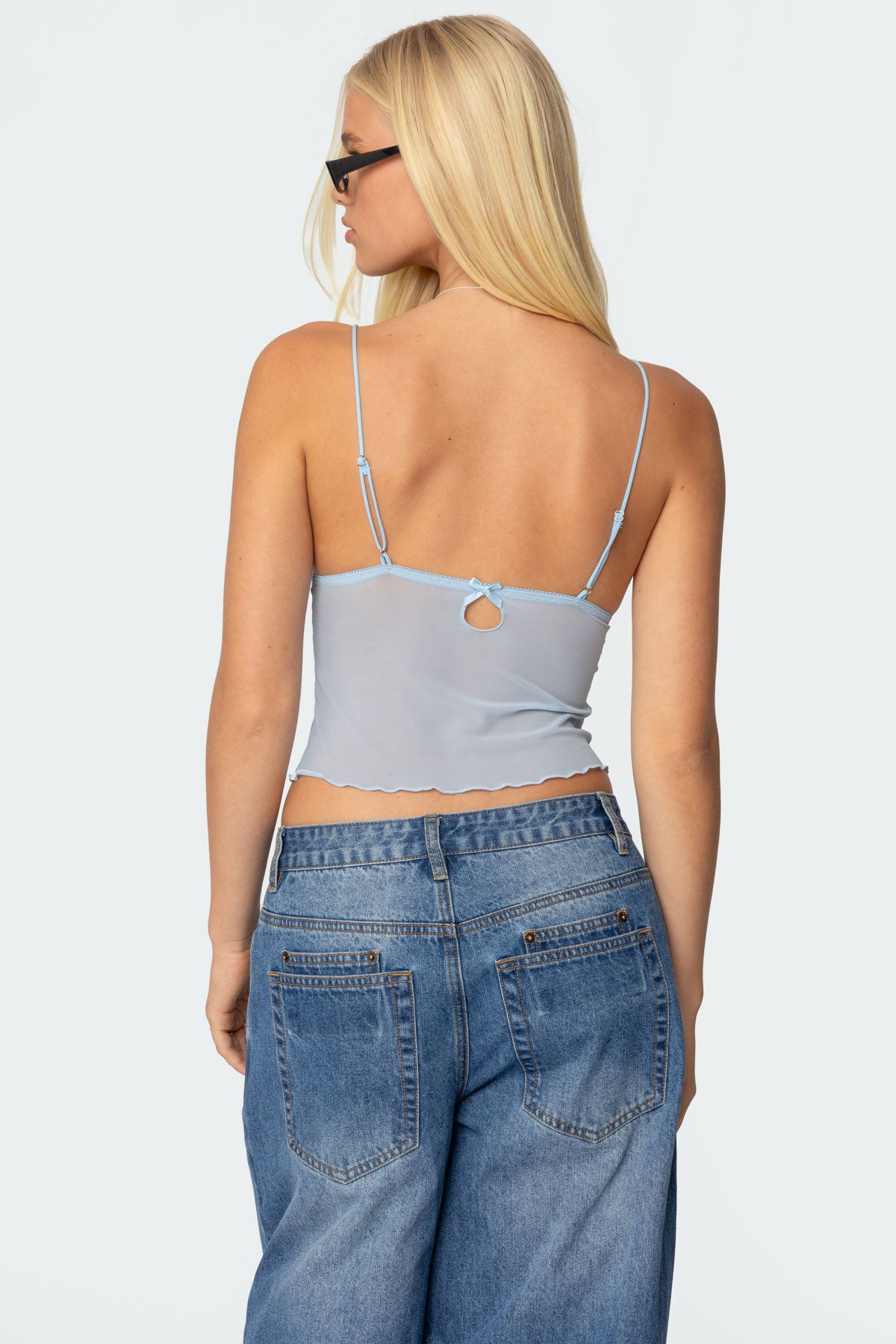 Berkley Sheer Mesh Lacey Top-Milans Time