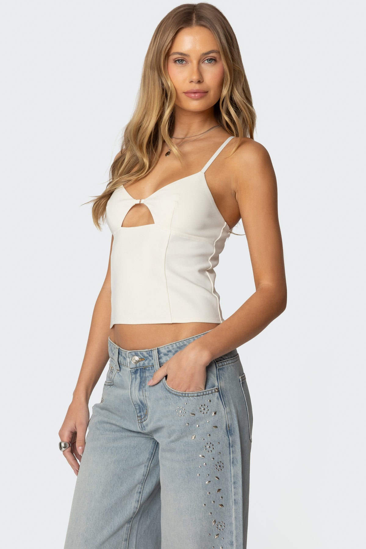 Liana Cut Out Tank Top-Milans Time