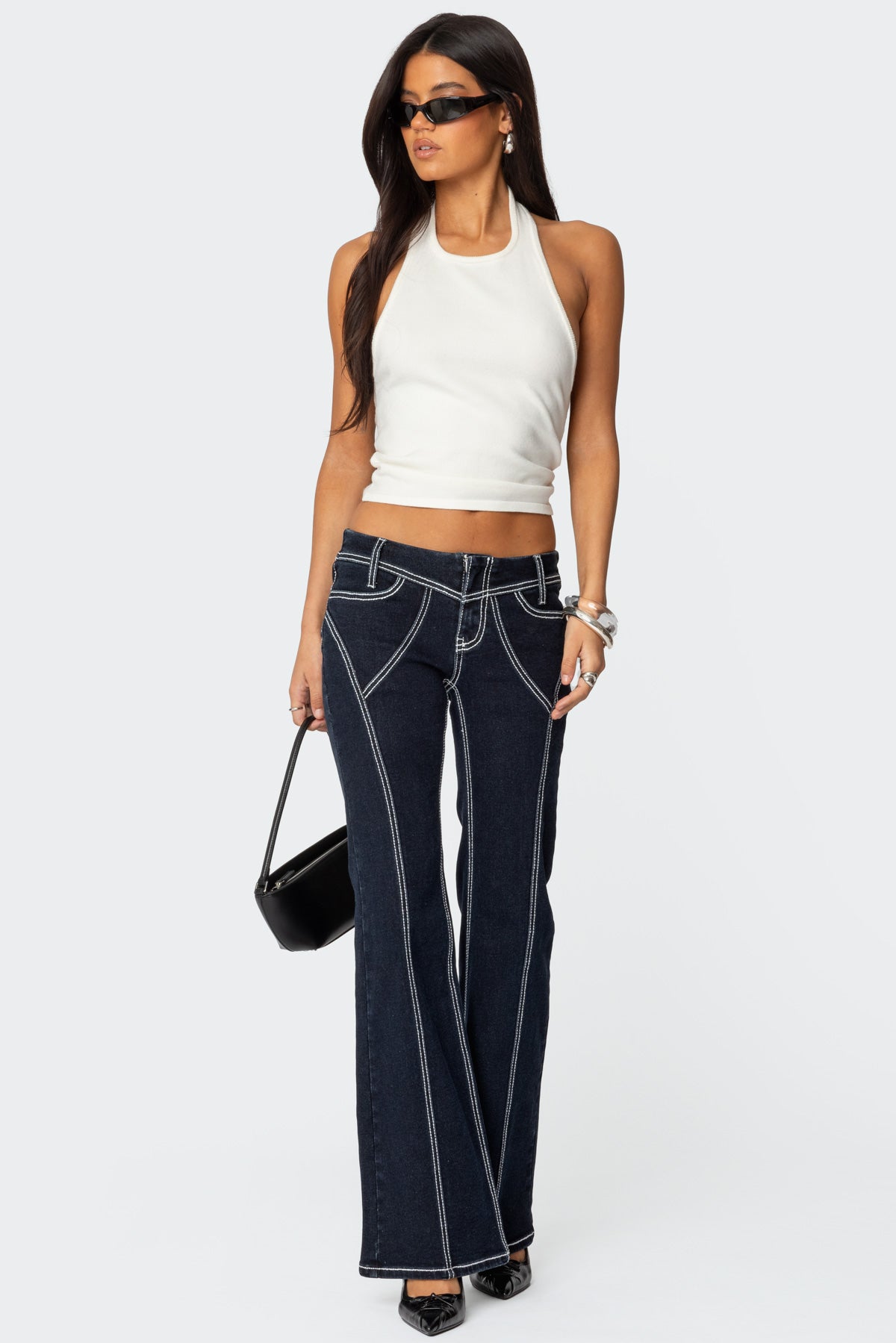 Twister Backless Knit Halter Top-Milans Time