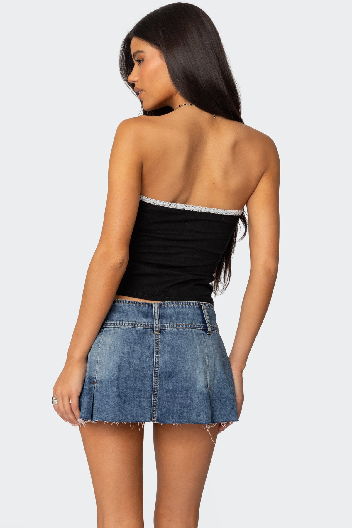 Enora Embroidered Rose Tube Top-Milans Time