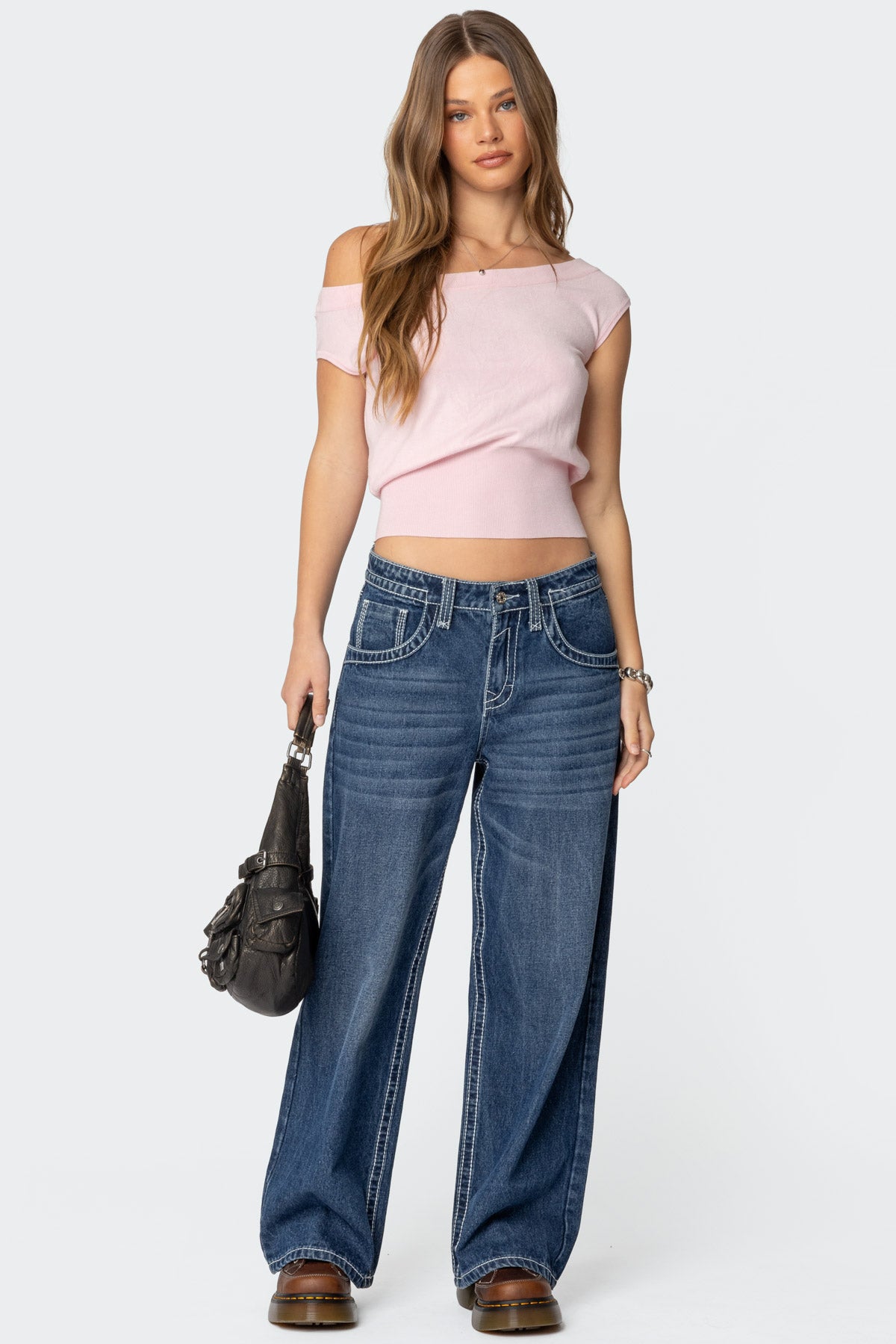 Michaela Off Shoulder Knit Top-Milans Time