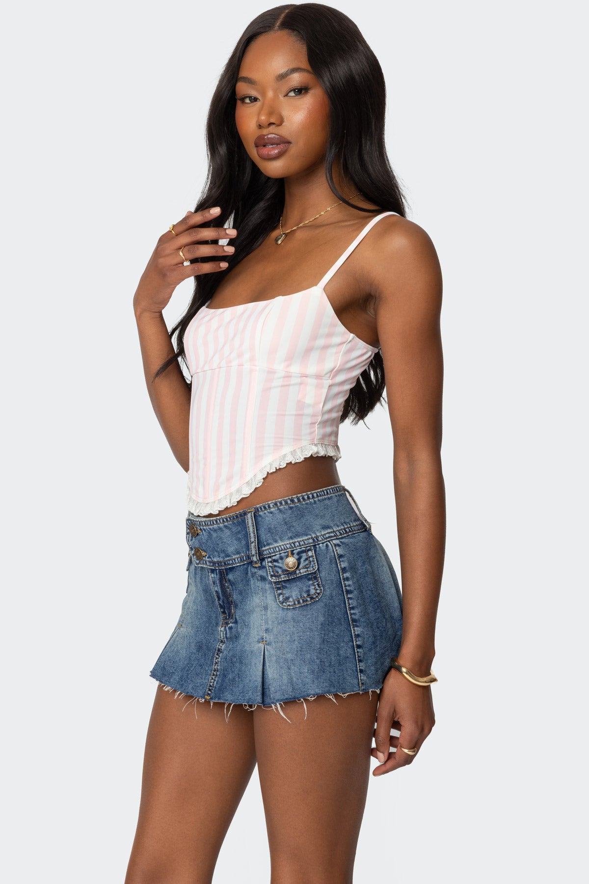 Marlen Striped Corset-Milans Time