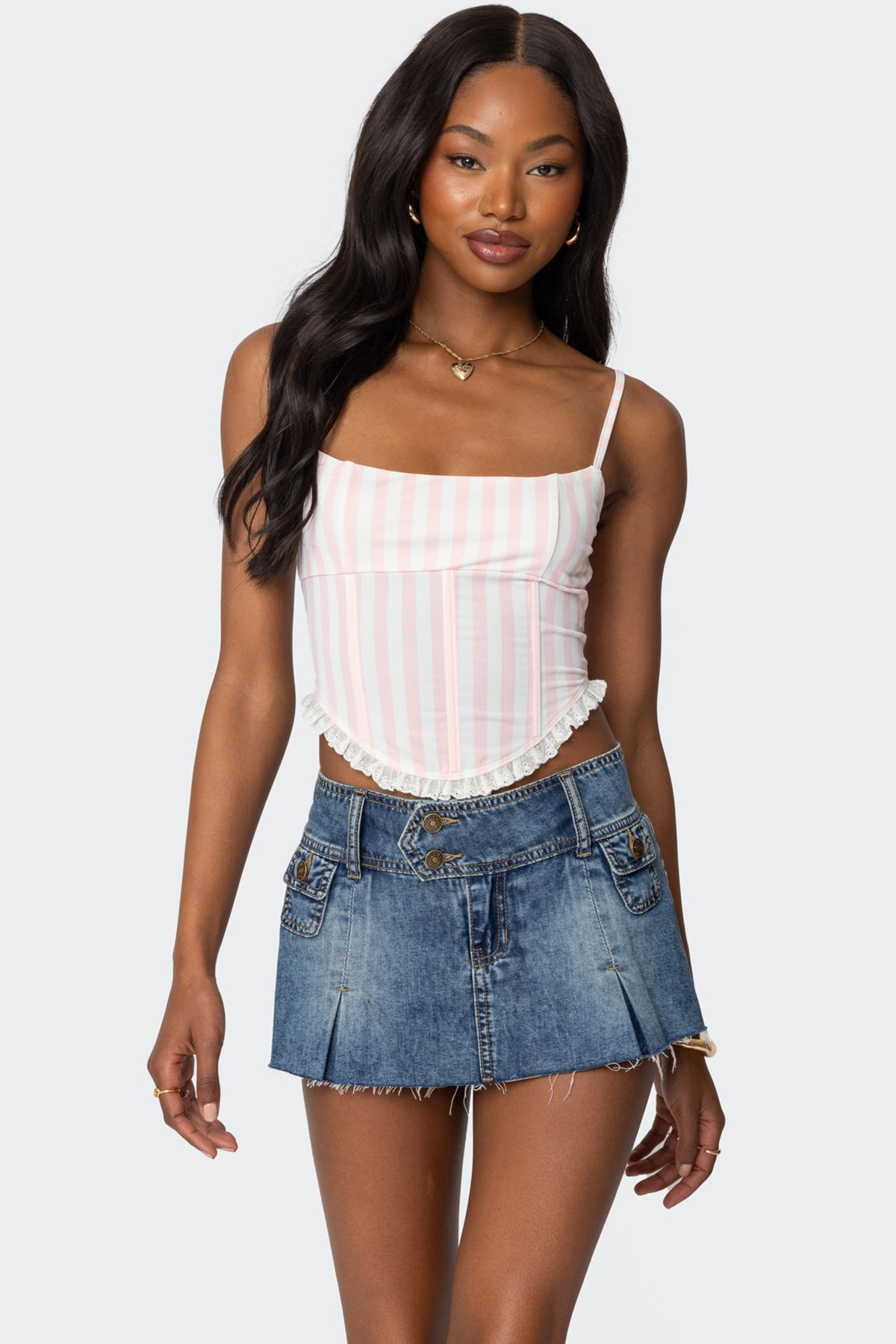 Marlen Striped Corset-Milans Time