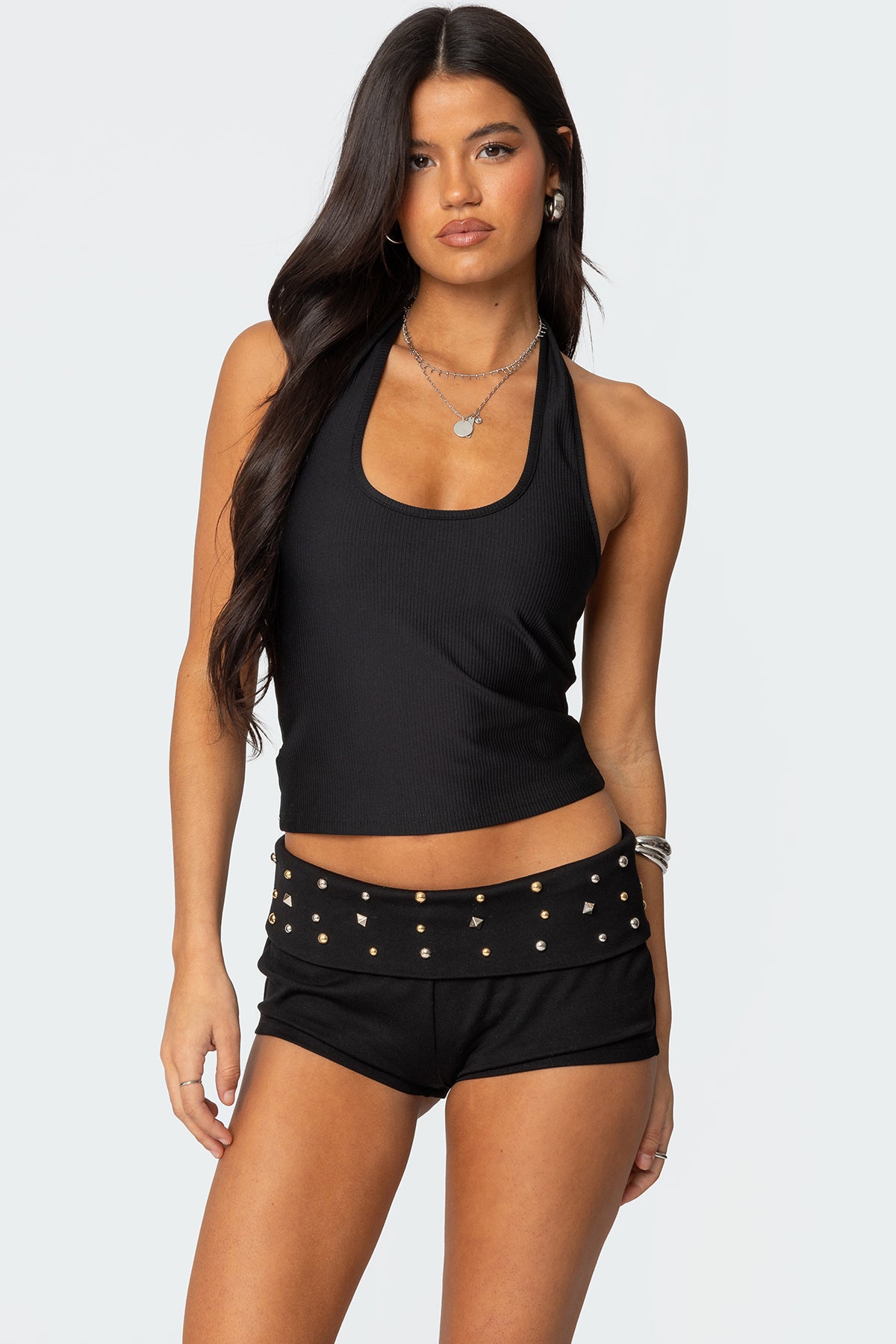 Kiana Ribbed Halter Top-Milans Time