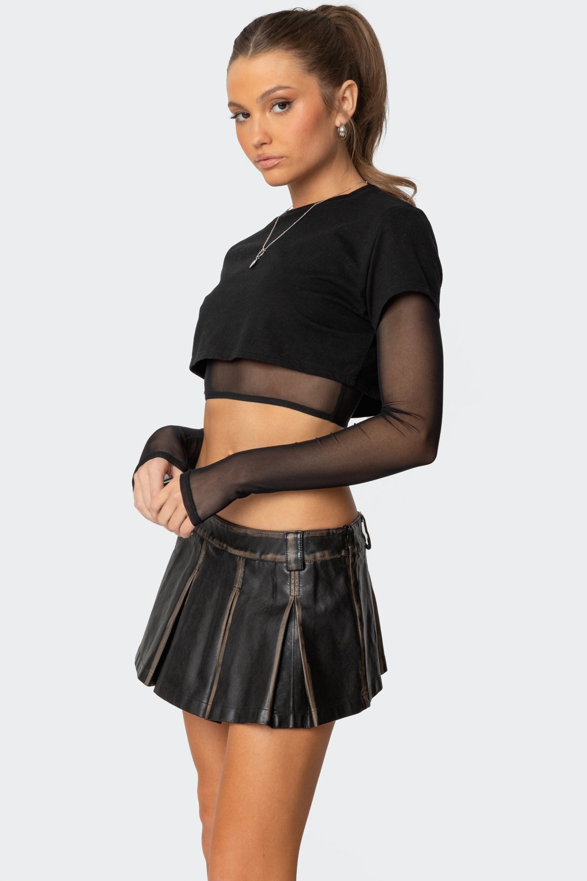 Rella Layered Long Sleeve T Shirt-Milans Time