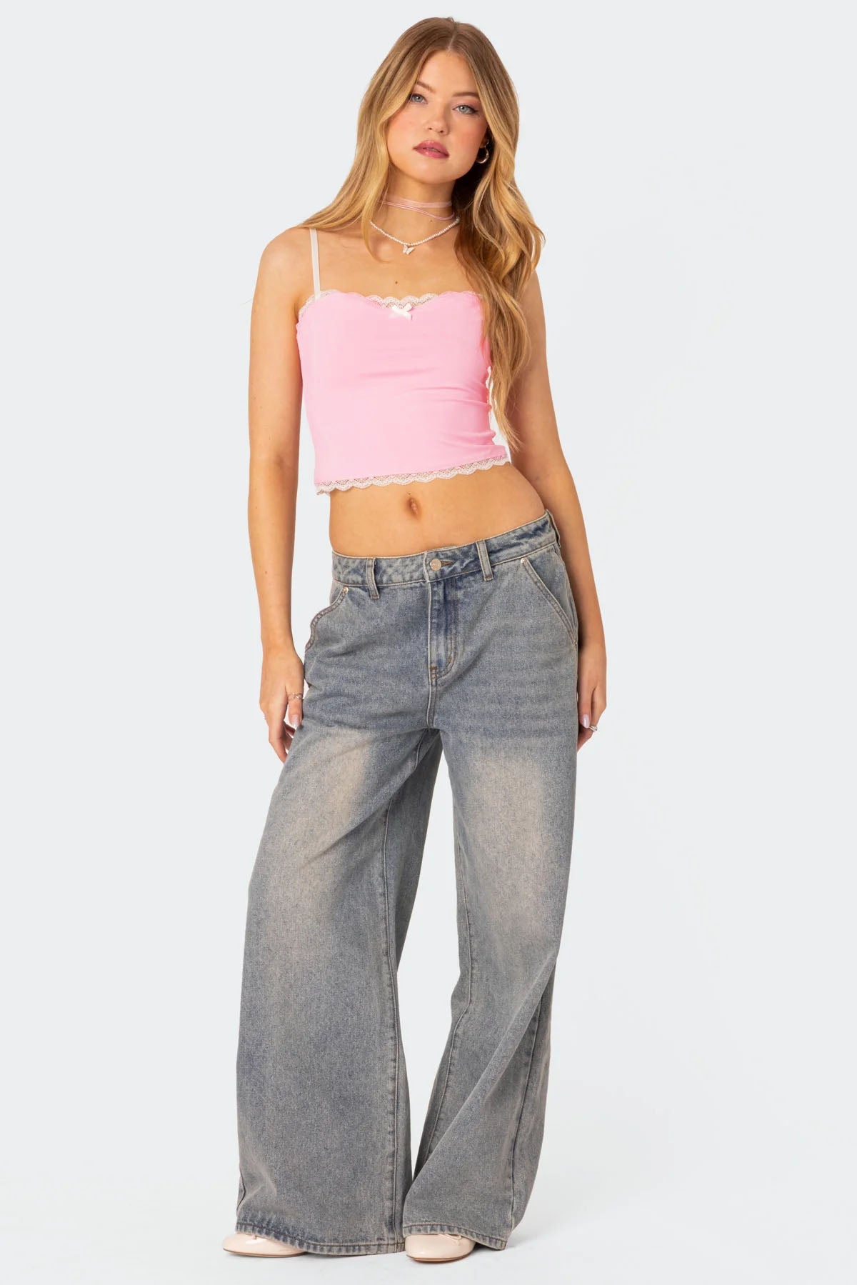 Alara Lace Trim Tank Top-Milans Time